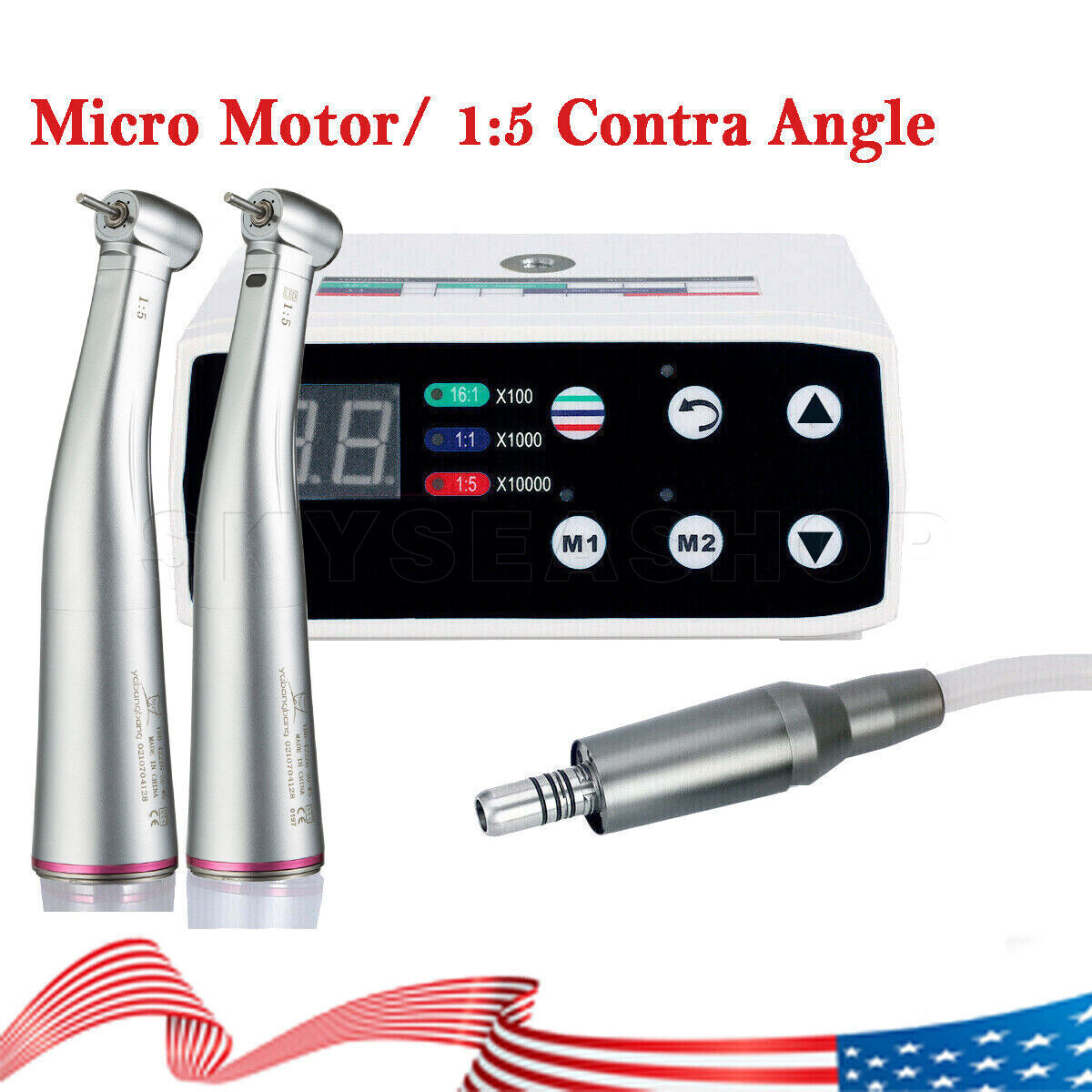 Dental LED Brushless Electric Micro Motor / 1:5 Increasing Handpiece Fit NSK YBB