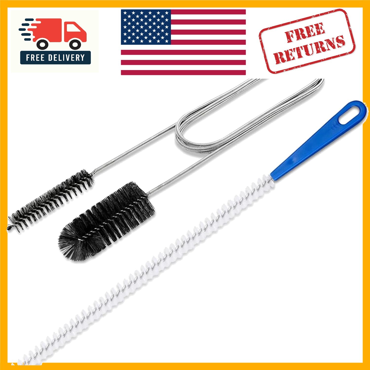Double-Ended Flexible Drain Brush and Sink Unblocker – Rust Resistant & Durable