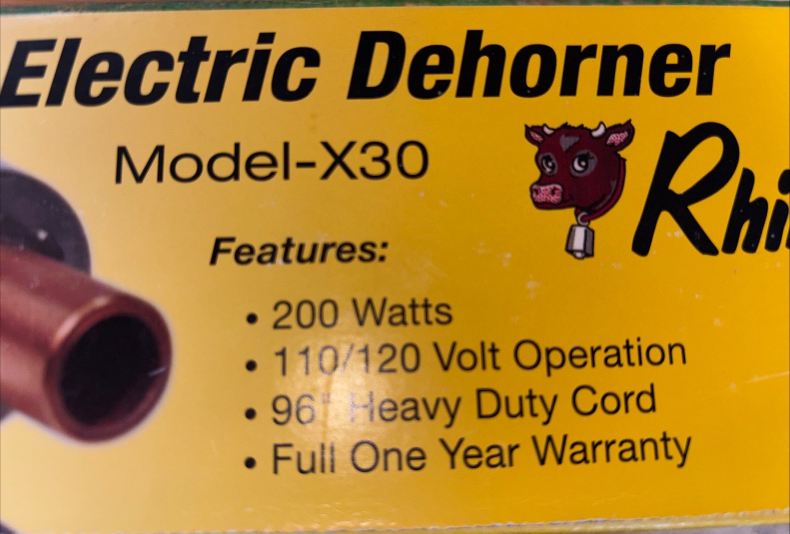 Rhinehart Electric Dehorner Model- X30 200 Watts Professional Grade 96” Cord