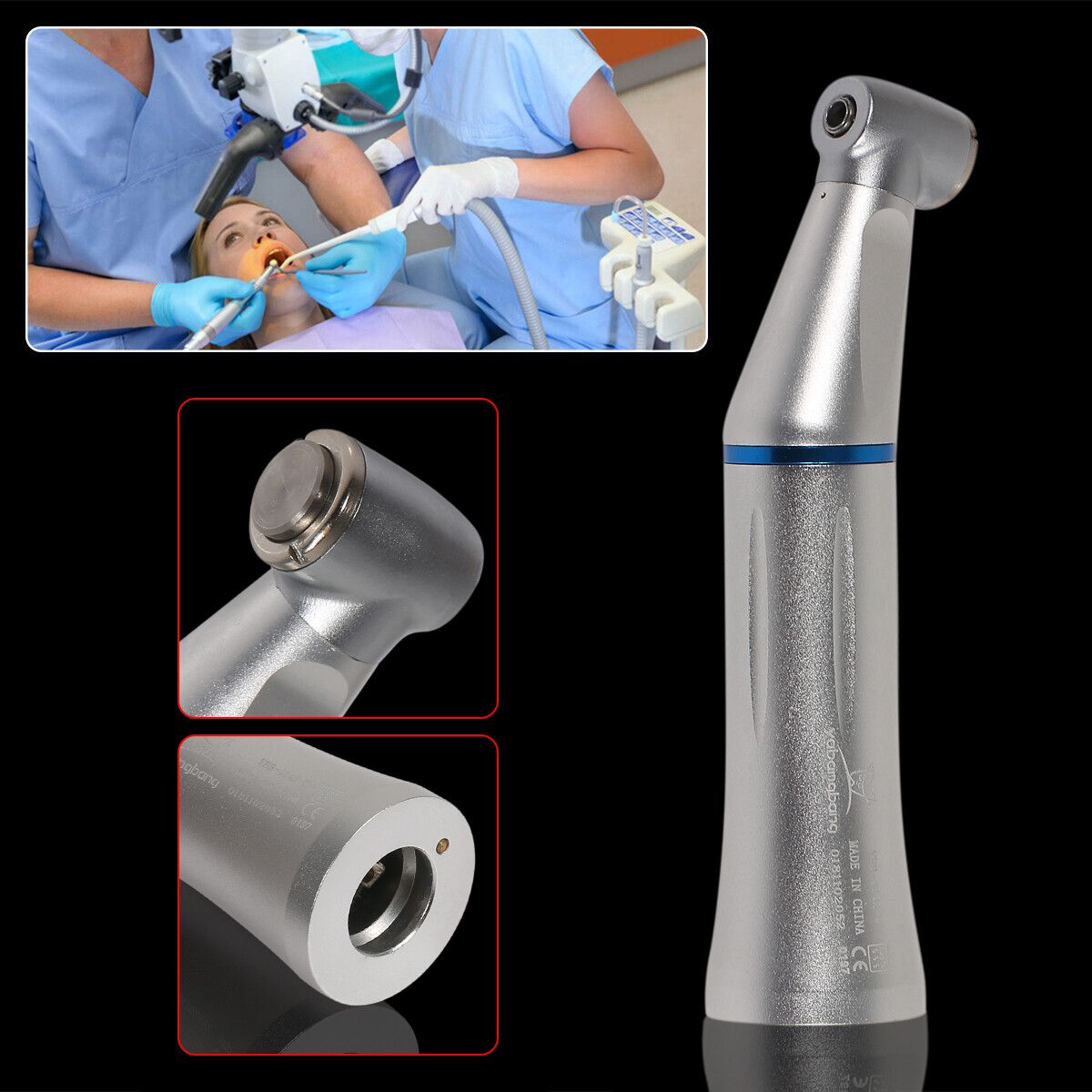 Pieza de Mano Dental Baja Velocidad Contra Angulo Interior/Exterior Recto Motor