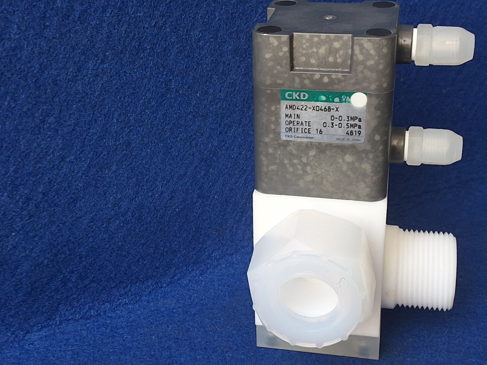 CKD AMD422-X0468-X Air Operated Valve for Chemical Liquids 0-0.3 MPa.