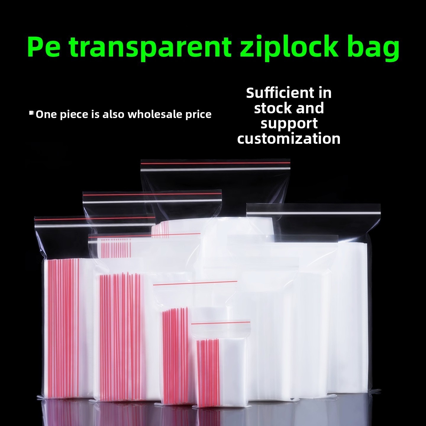 100-400 pcs 2″×3″ Strong Clear Reclosable Zip Plastic Lock Bags Poly Zipper UL