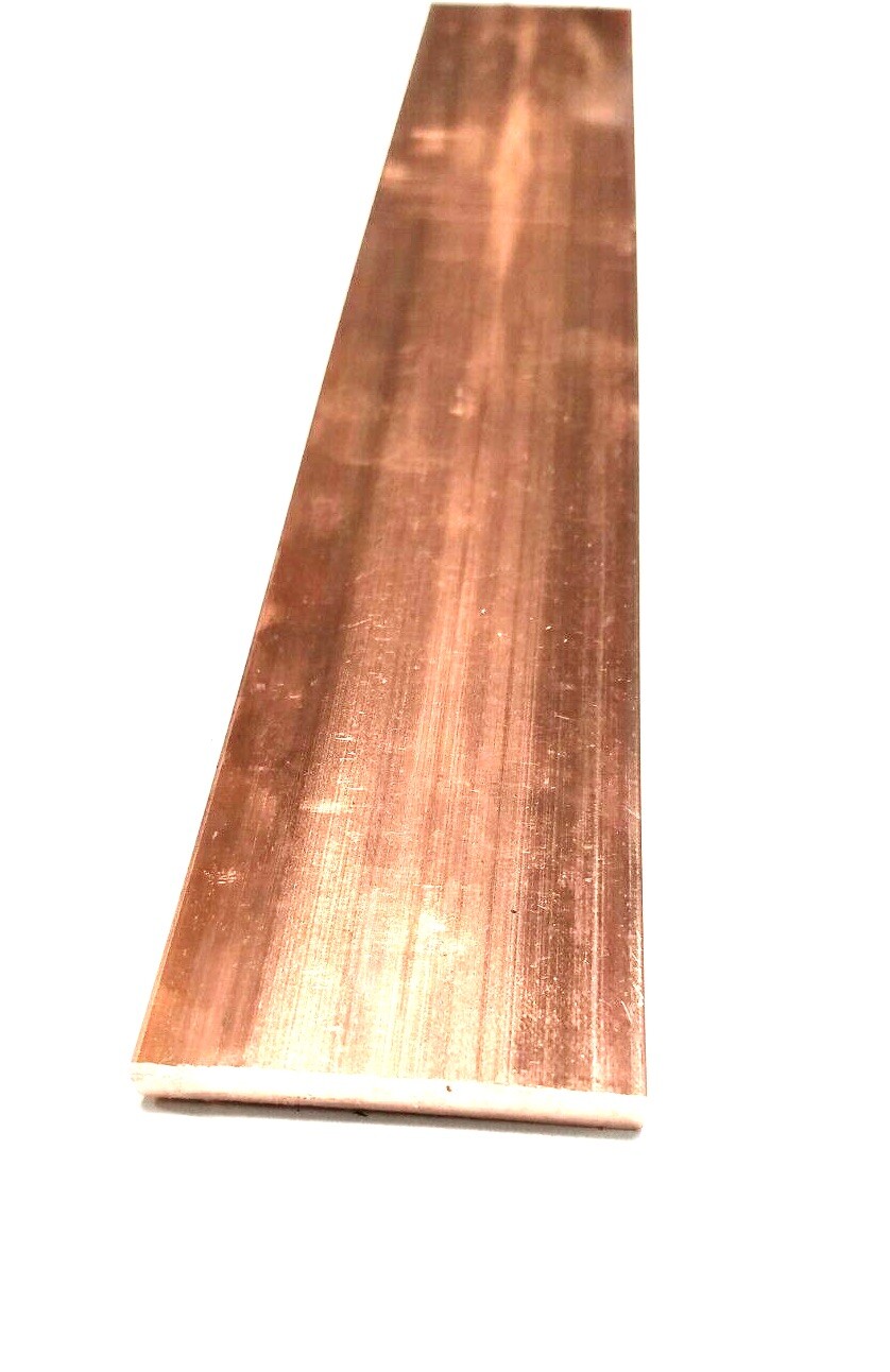 Copper 110 Flat Bar 1/4″ x 2″ x 3″-Long — .25″ x 2″ Copper Bus Bar