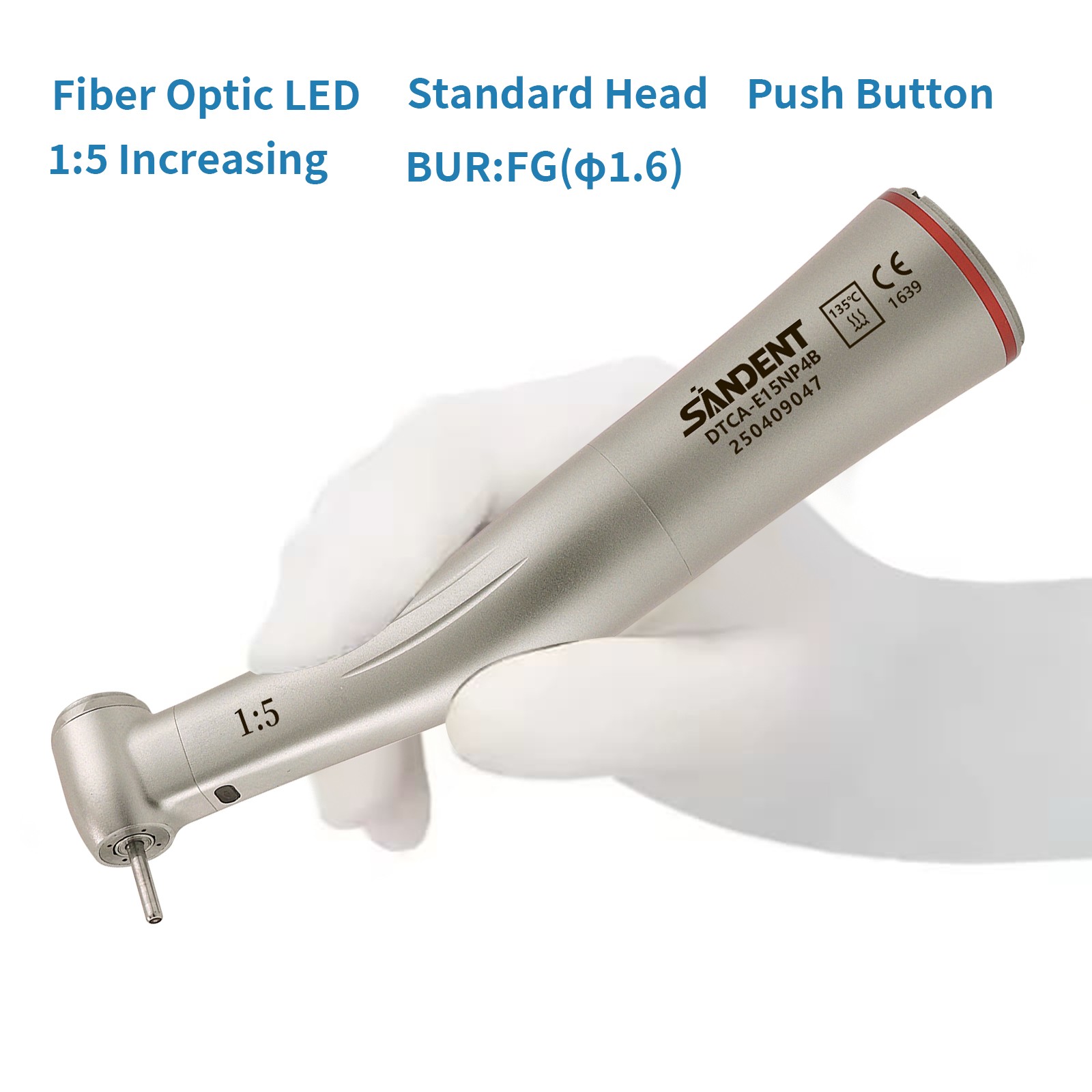 1:5 LED Electric Handpiece High Speed Contra Angle TI-MAX Fit NSK X95L Z95L