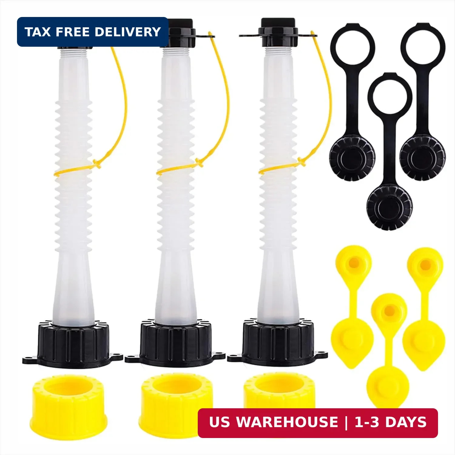 Gas Can Spout Replacement Improved Design Flexible Pour Nozzle Kit with Gasket S
