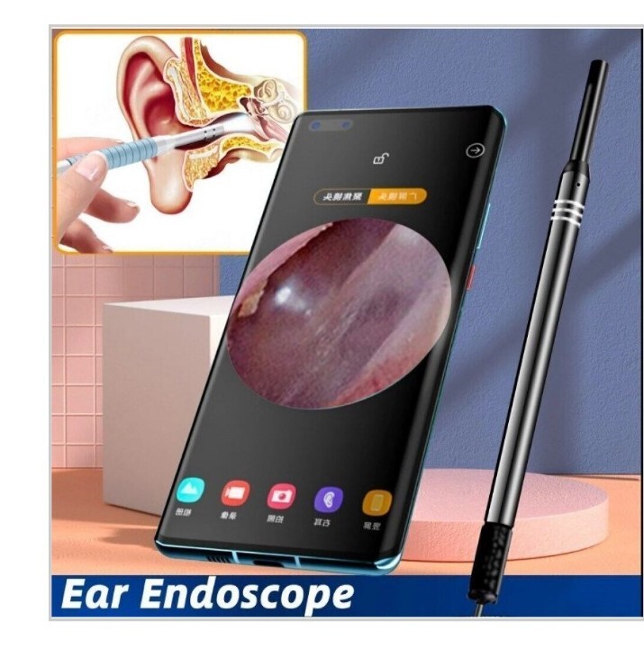 Otoscope, Ear Endoscope + Ear Wax Removal Tool. Waterproof Camera W/ 6 Led Lit