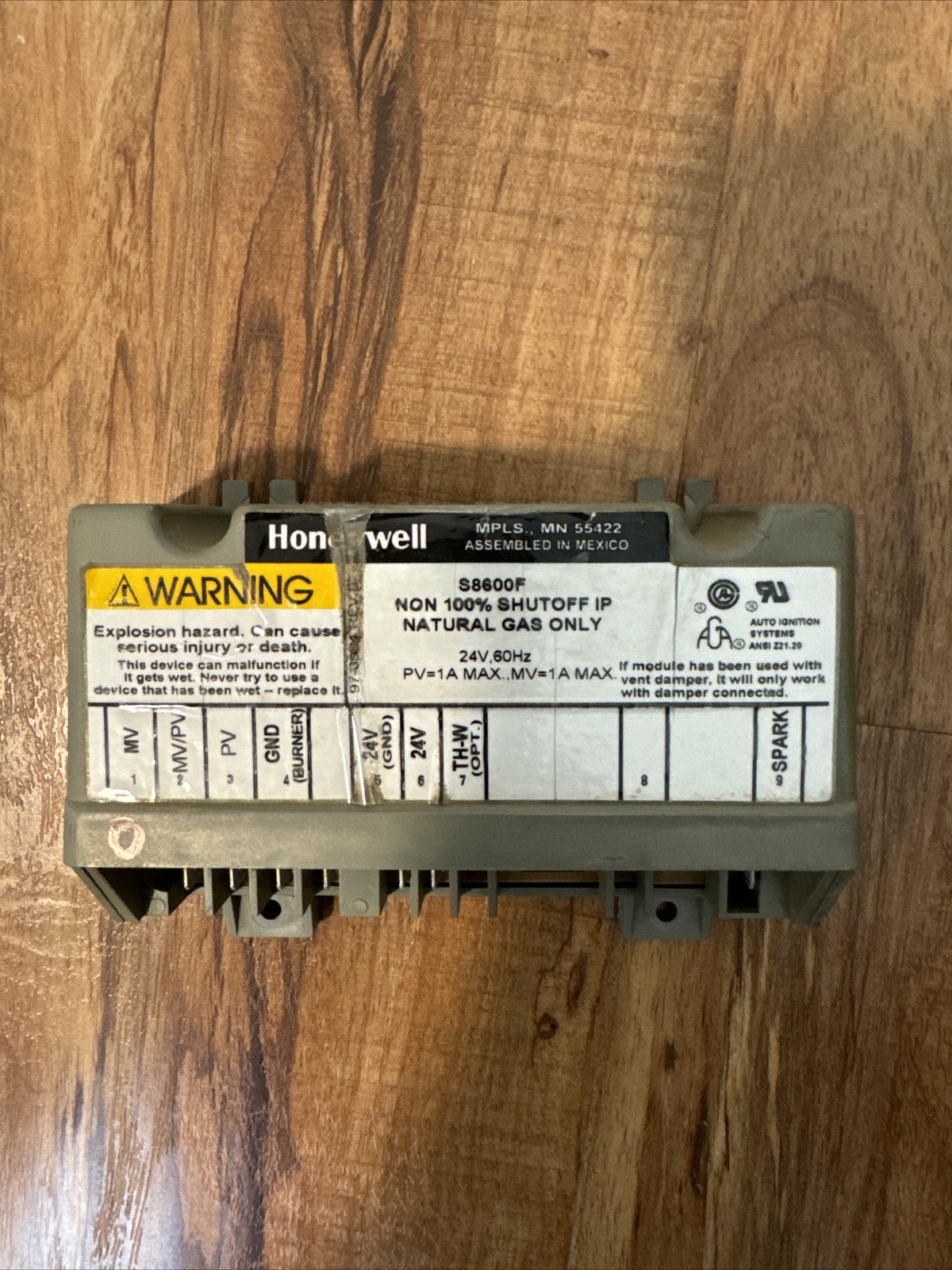 Honeywell S8600F 1042 Ignition Control Module Pool/Spa Furnace Nat Gas ONLY 24V