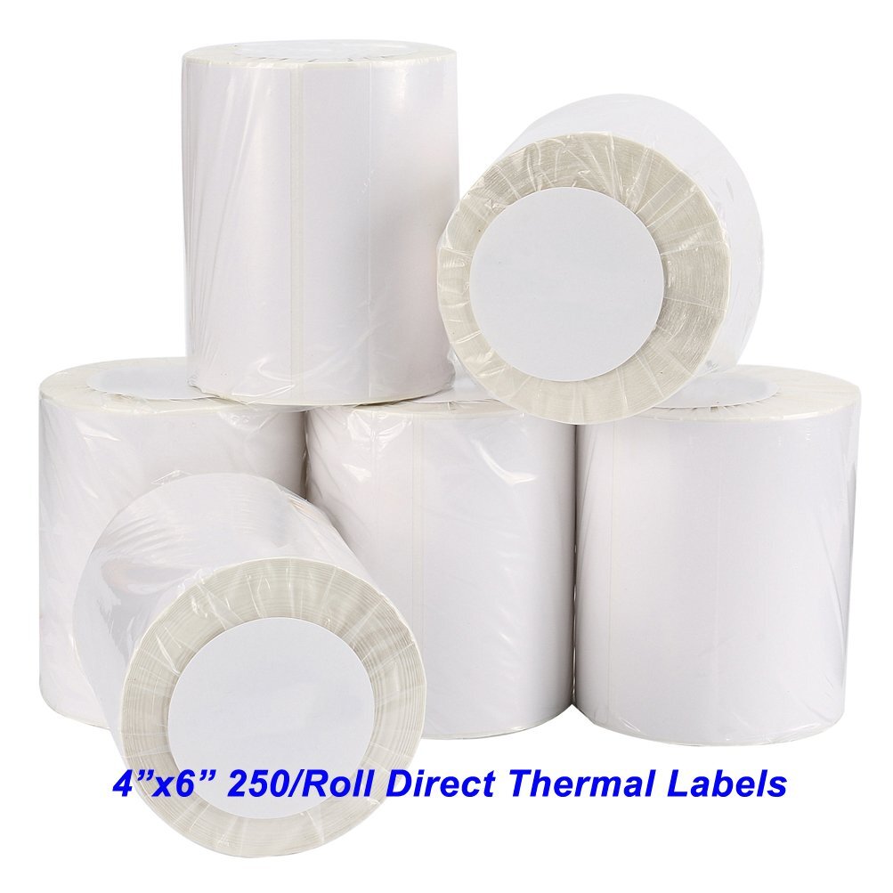 2-40 Rolls Direct Thermal Shipping Labels 4×6 250 Per Roll for Zebra Eltron 2844
