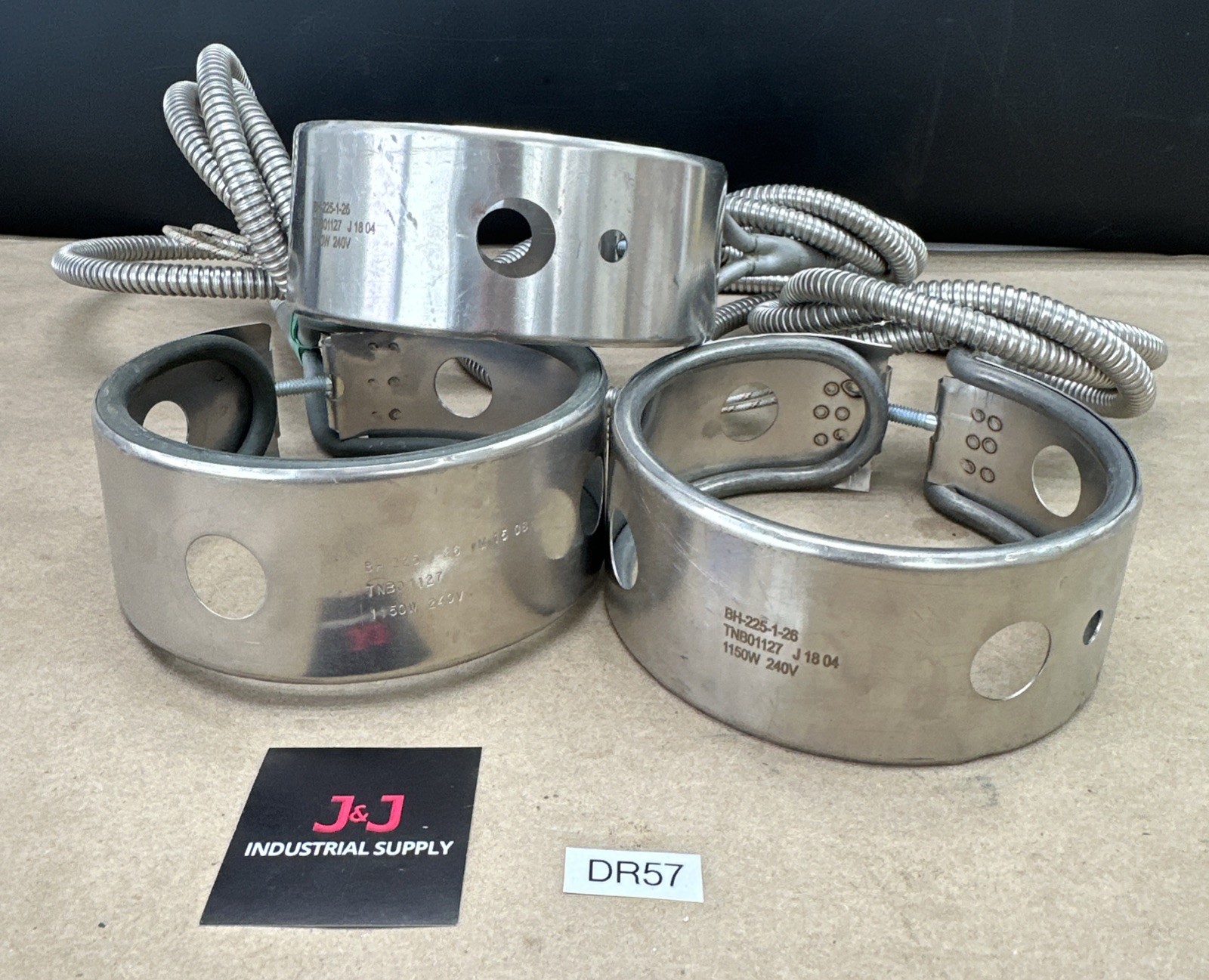 MICA Band Heater Elements 5”Dia X 2.5”W BH-225-1-26 1150W 240V – (3) NEW SURPLUS