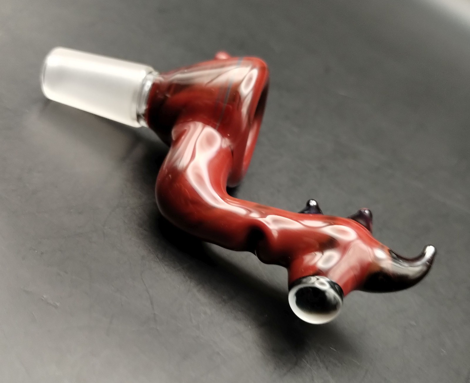 Red Creature 14mm Glass Bowl by Subconscious Design USA