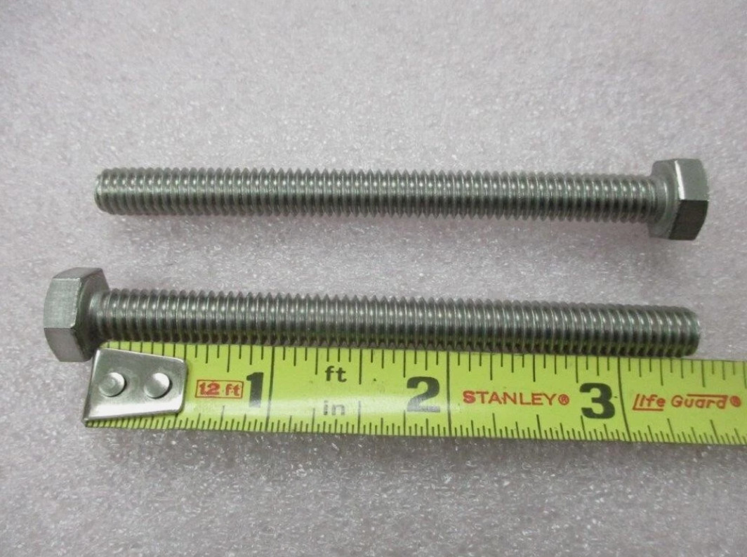 (25) 5/16-18 x 3-1/2″ Hex Head Cap Screws Tap Bolts Full Thread Stainless Steel