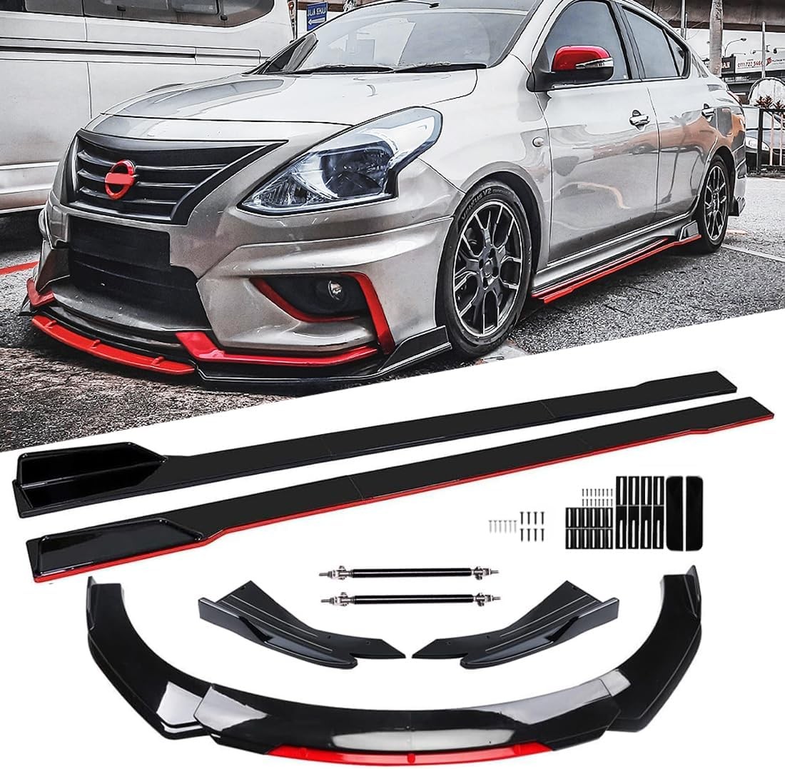 69-73″ Adjustable Car Front Bumper Lip Splitter Spoiler Body Kit ABS