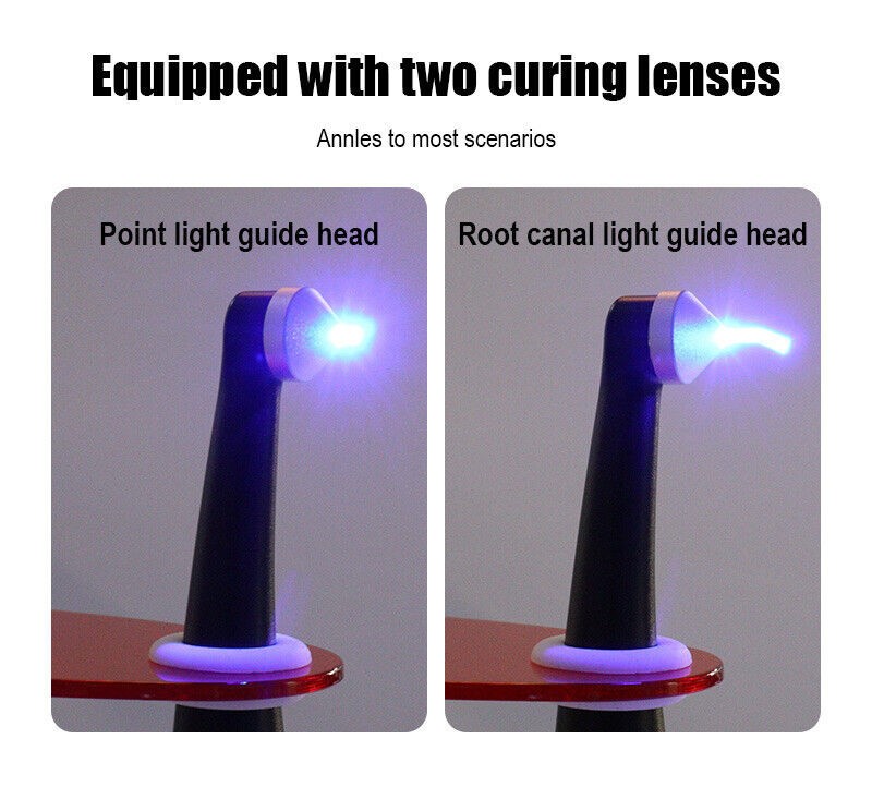 Dental Wireless LED Curing Light 3300mW Cordless Resin Cure Lamp Tooth Whitening