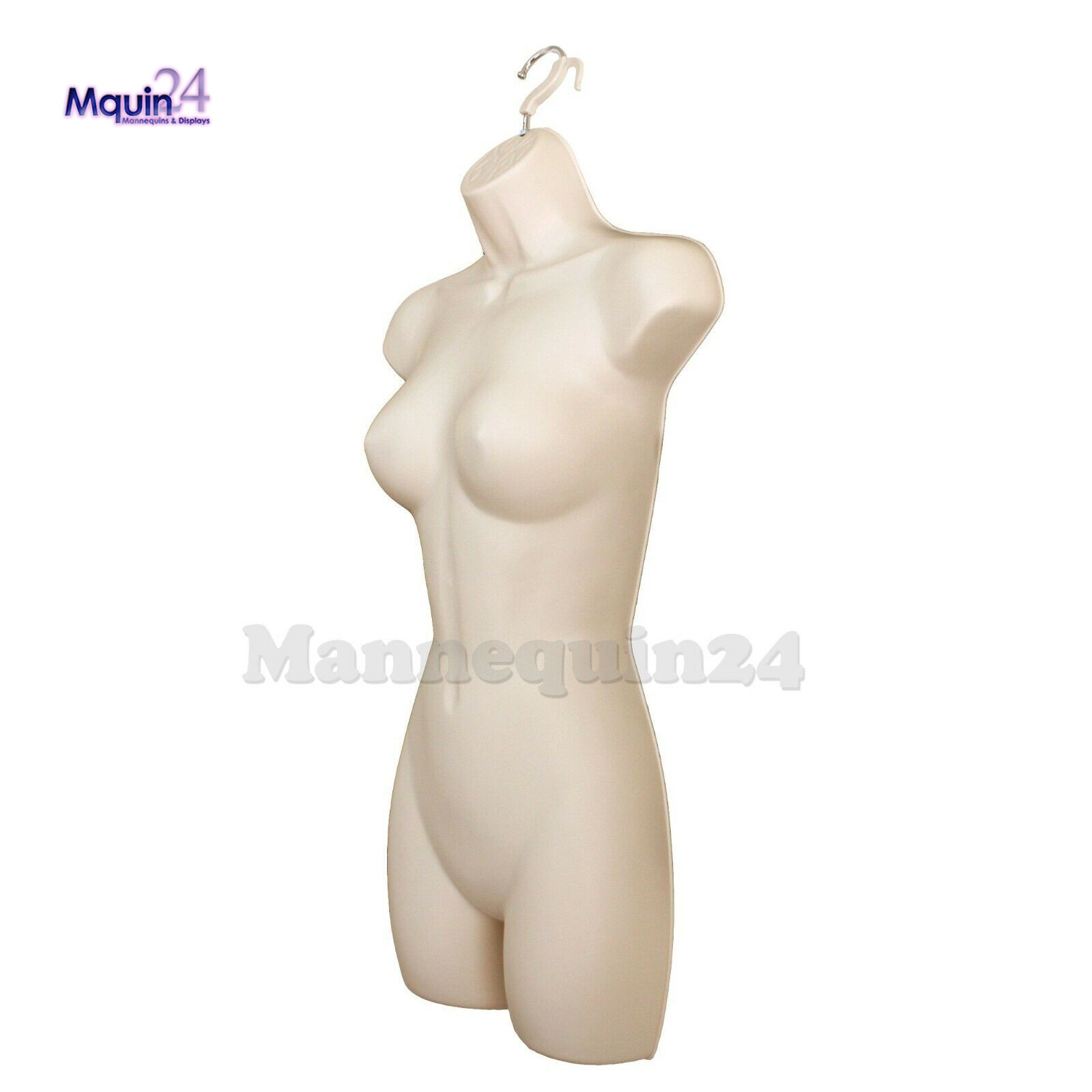 3 Mannequin Torsos – FLESH Muscle Male Female & Child Dress Form Set w/ 3Hangers