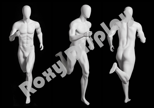 Male Fiberglass EggHead Mannequin Dress Form Display #MZ-PB5W2