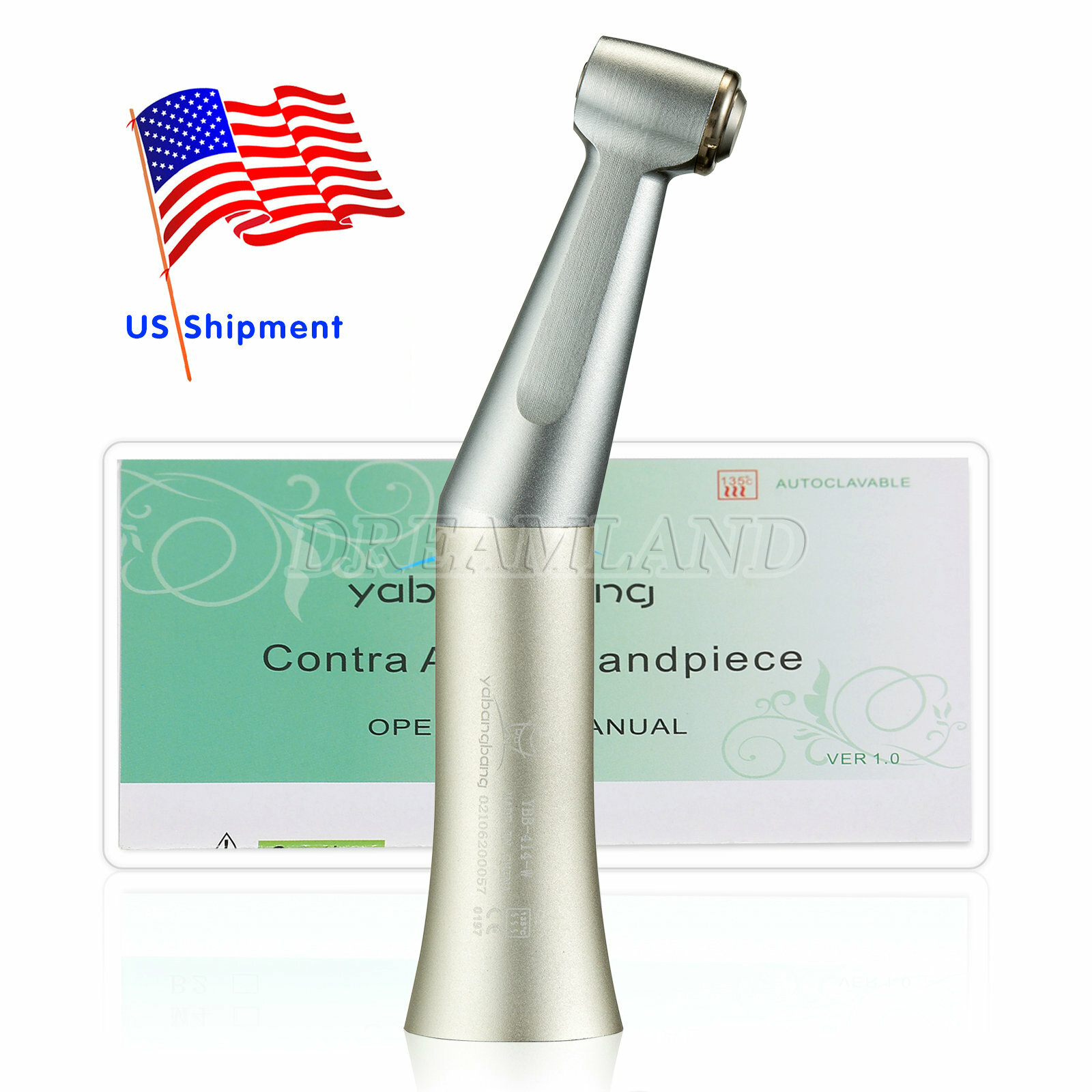 1X E-type Dental Contra Angle Handpiece Slow Low Speed Contrangle Fit NSK