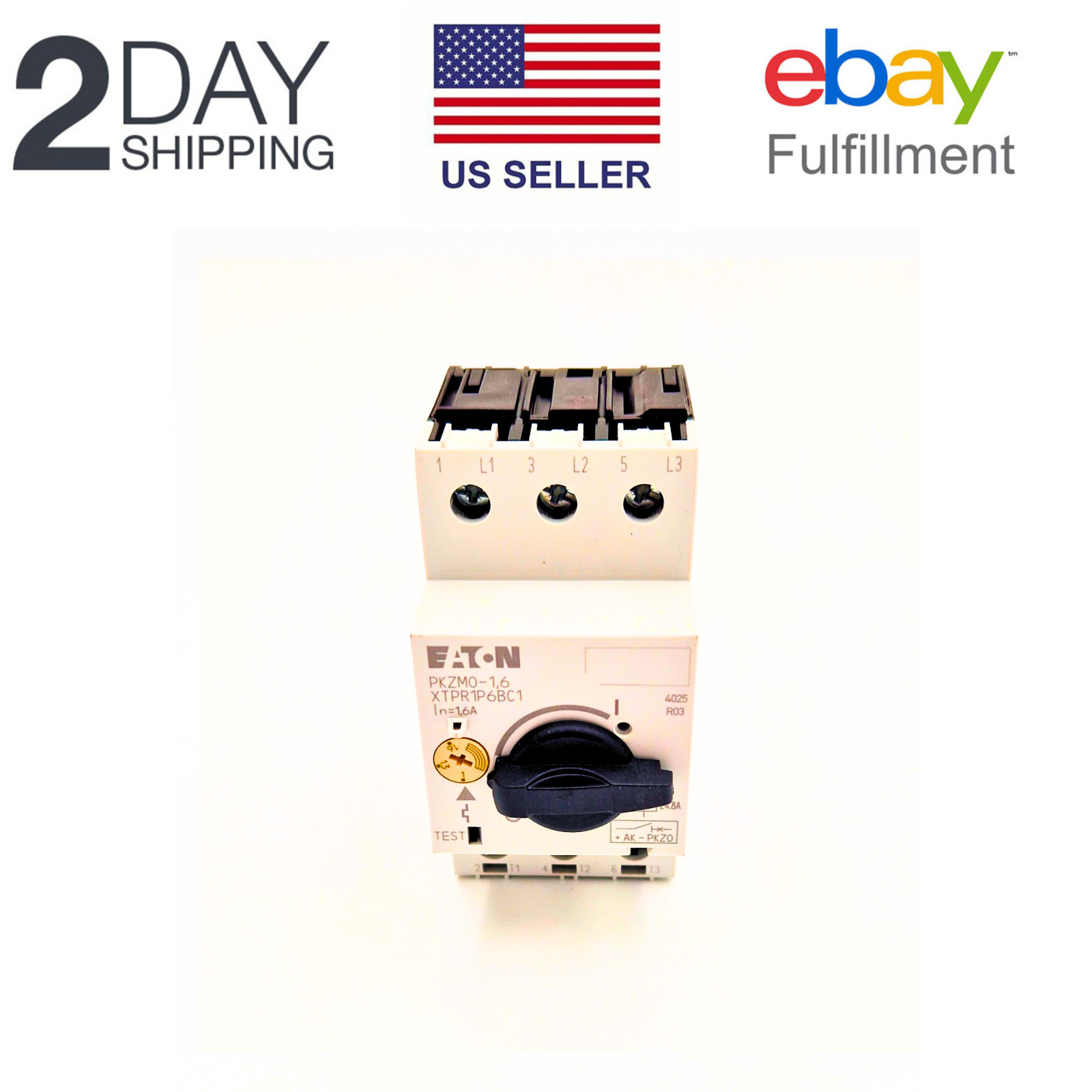 EATON Thermal Magnetic Circuit Breaker Motor Protect PKZM0-1.6 0.55 kW US New
