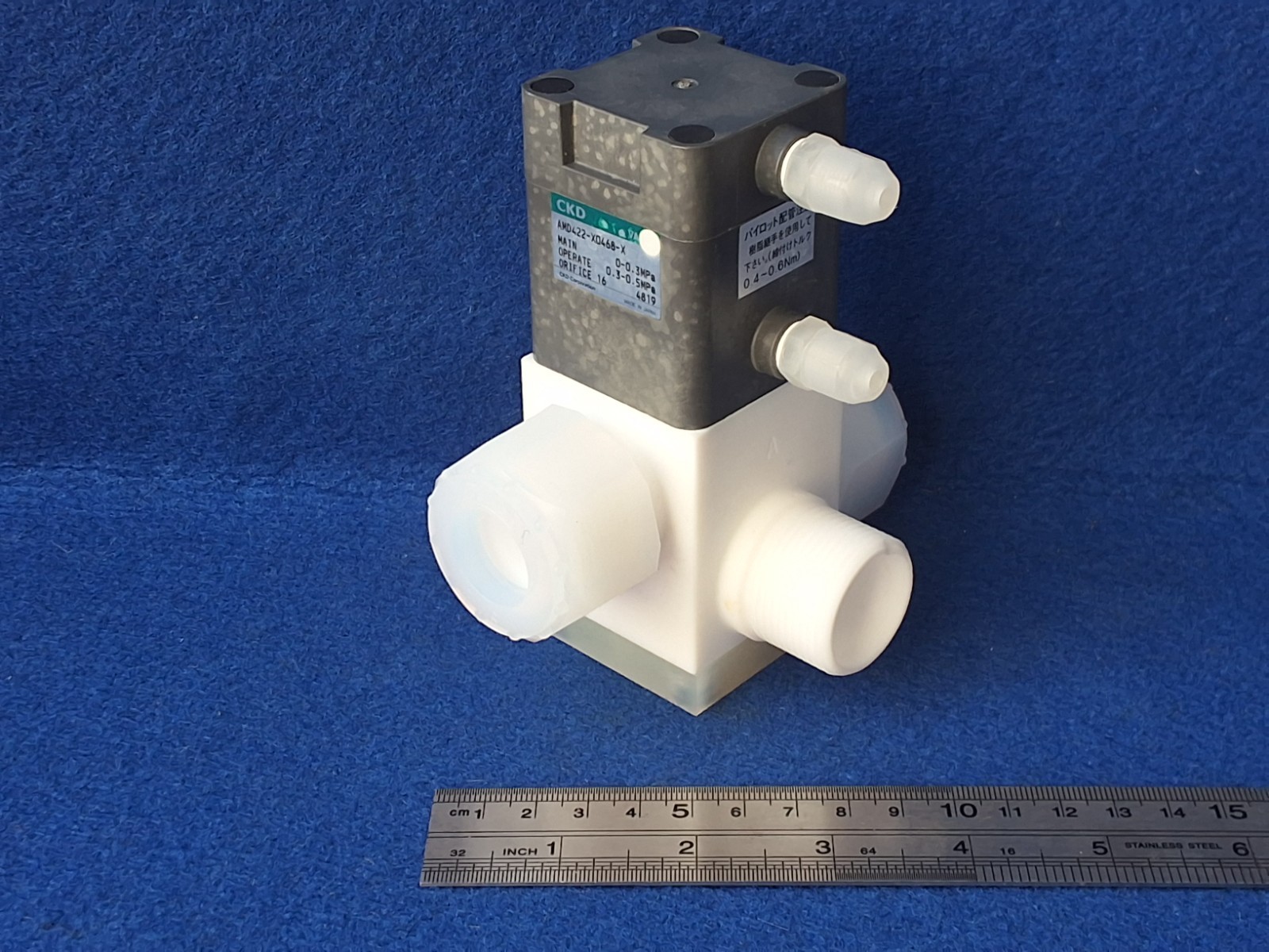 CKD AMD422-X0468-X Air Operated Valve for Chemical Liquids 0-0.3 MPa.