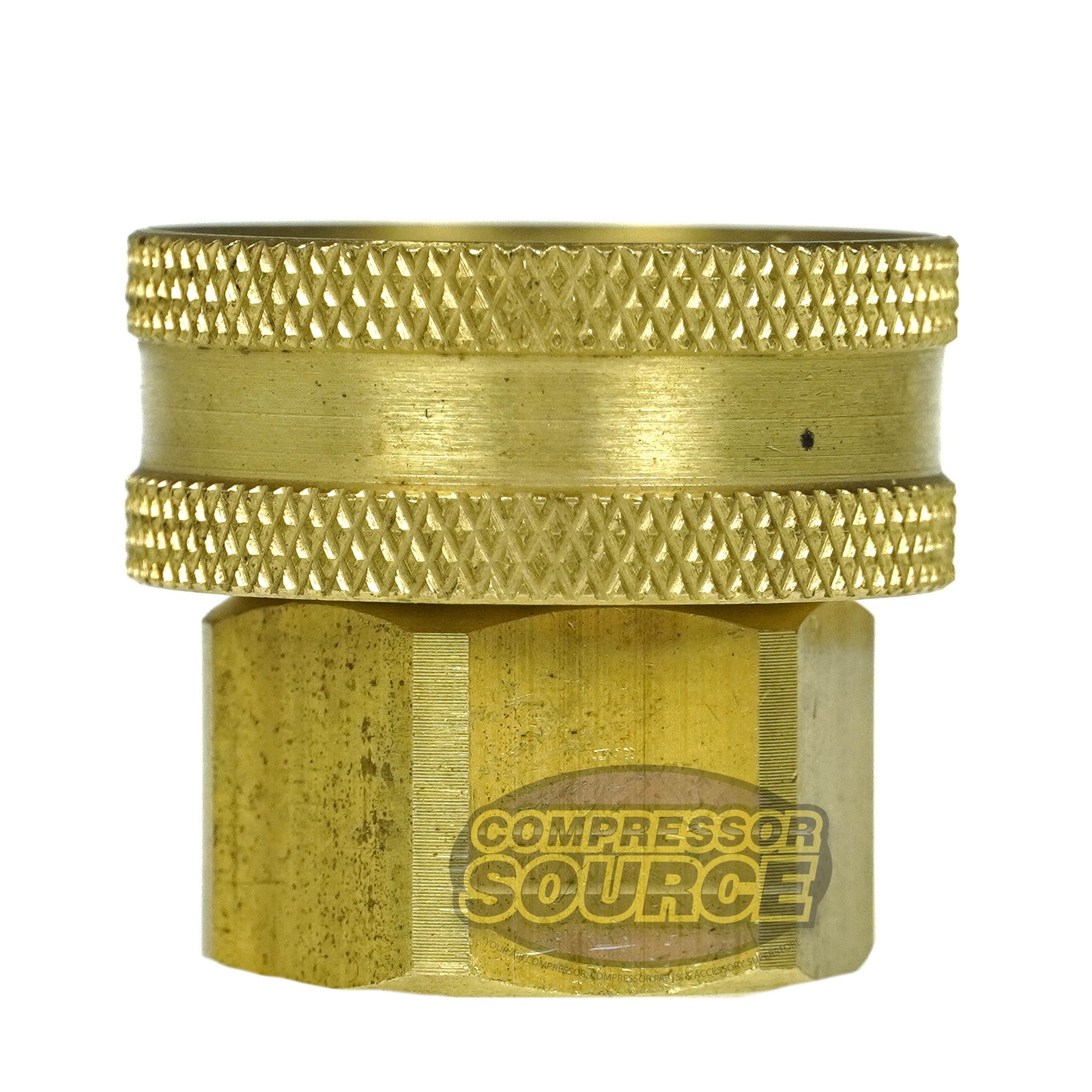 1/2″ to 3/4″ Female Garden Hose X Female NPTF Swivel Hex Head Adapter 75 PSI Max