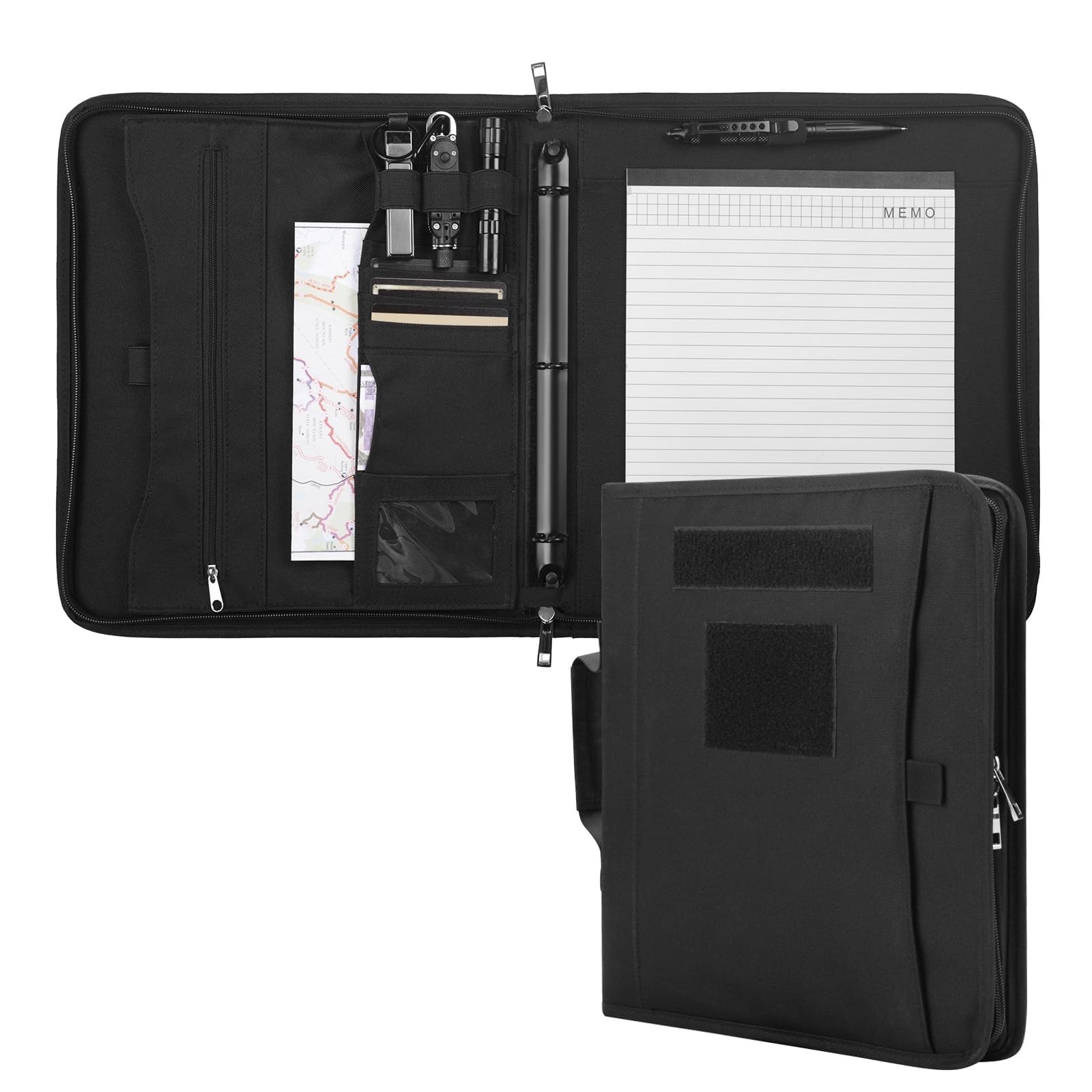 Kosibate Tactical Padfolio Letter Size(Paper:11.25in x8.25in), Black