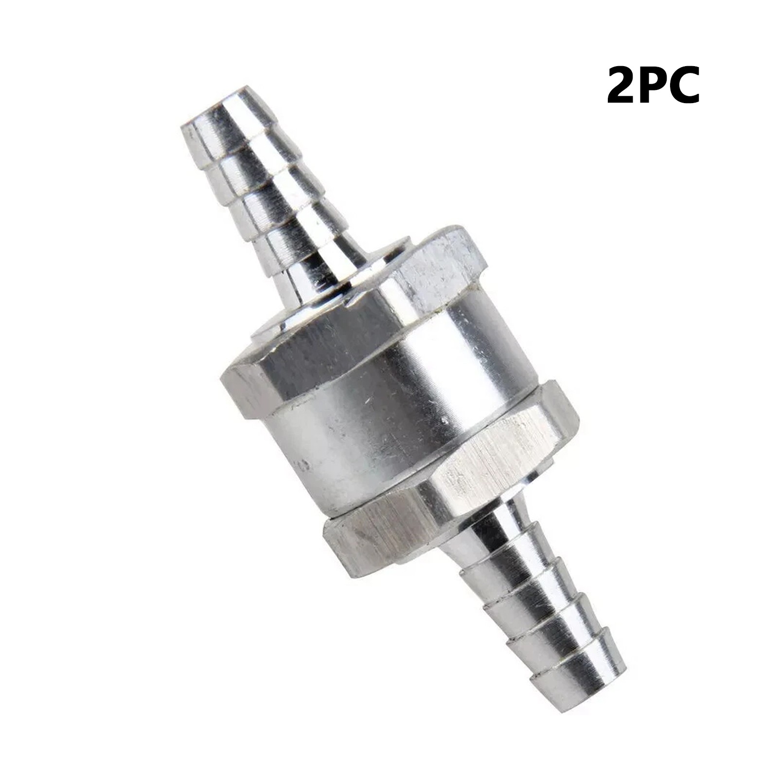 2 Pcs 8mm 5/16″ Fuel Non-Return One Way Check Valve Petrol Diesel Oil Aluminum