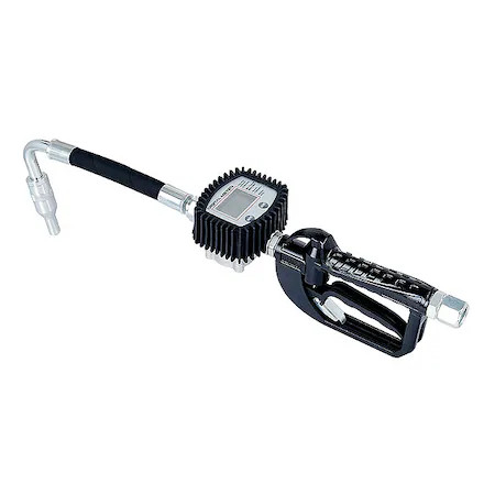 Zoro Select 55Gu72 Drum Pump Nozzle, Black, 2-9/16 In, Rubber/Steel Spout,