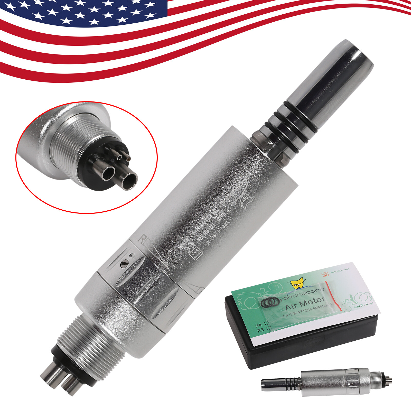 Dental Low Slow Speed Handpiece Air Motor Inner Spray Water 4 Hole WY4