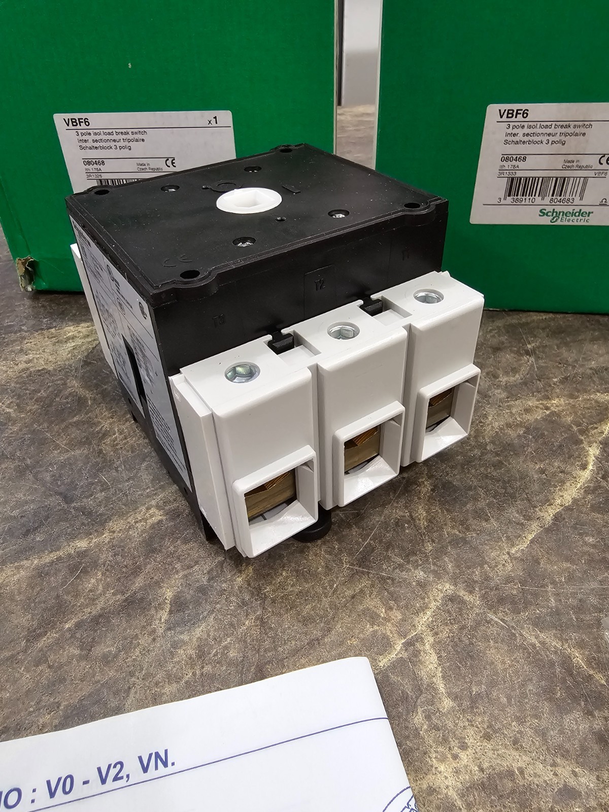 Schneider Electric VBF6 ON/OFF SWITCH DISCONNECT VBF6 175a 3 Pole Load Break