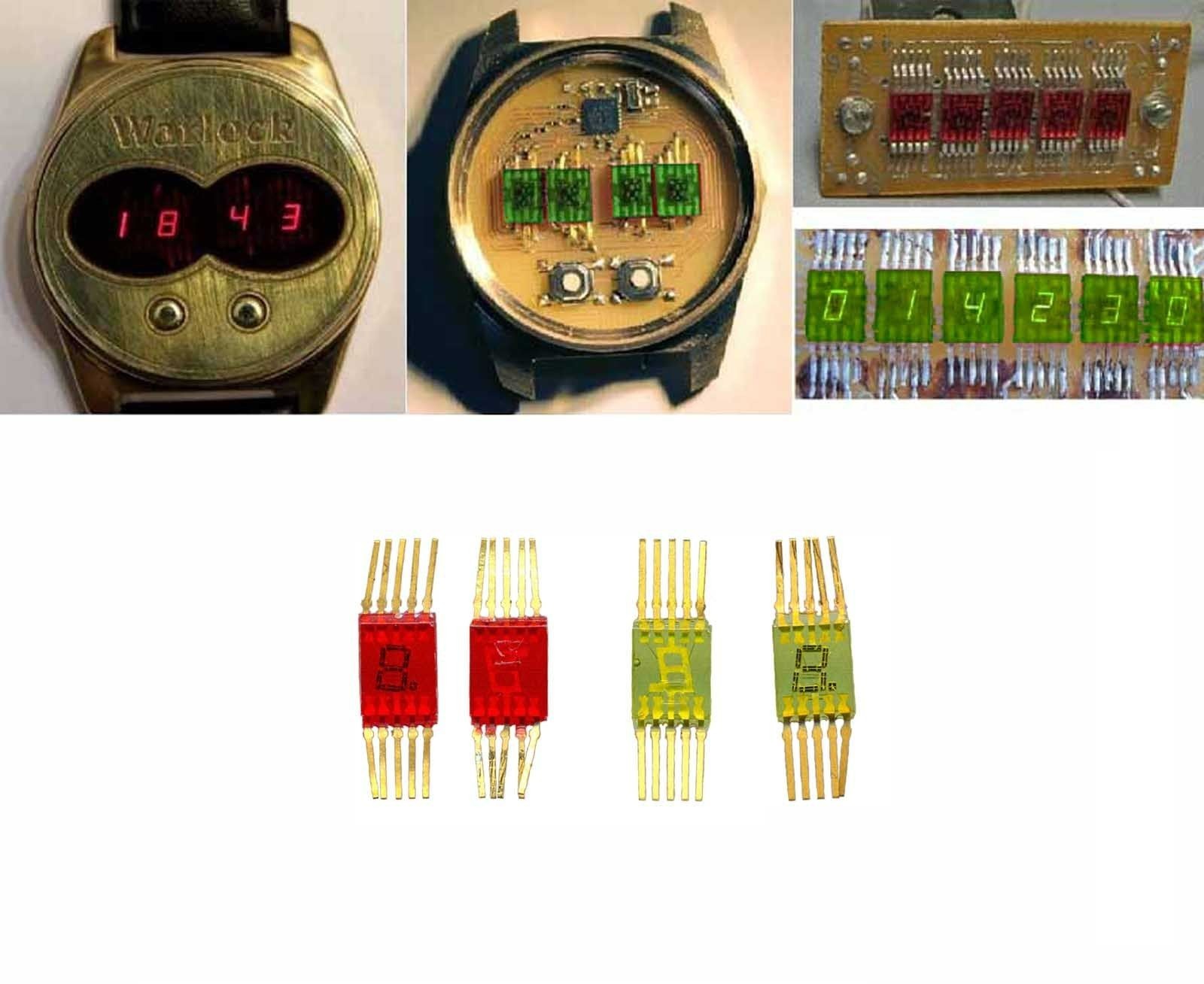 4pcs 7 segment LED Display Numeric Symbol 3mm Red ALS314 AL304 SEL620 Gold USSR