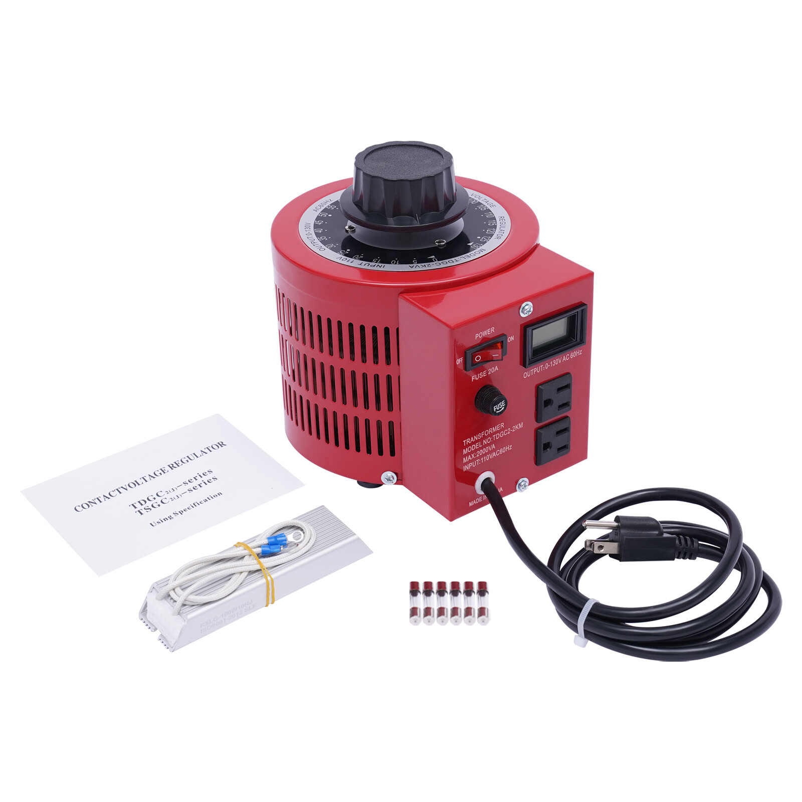 20Amp Variable Transformer Auto AC Voltage Regulator Power Supply 2000VA Max