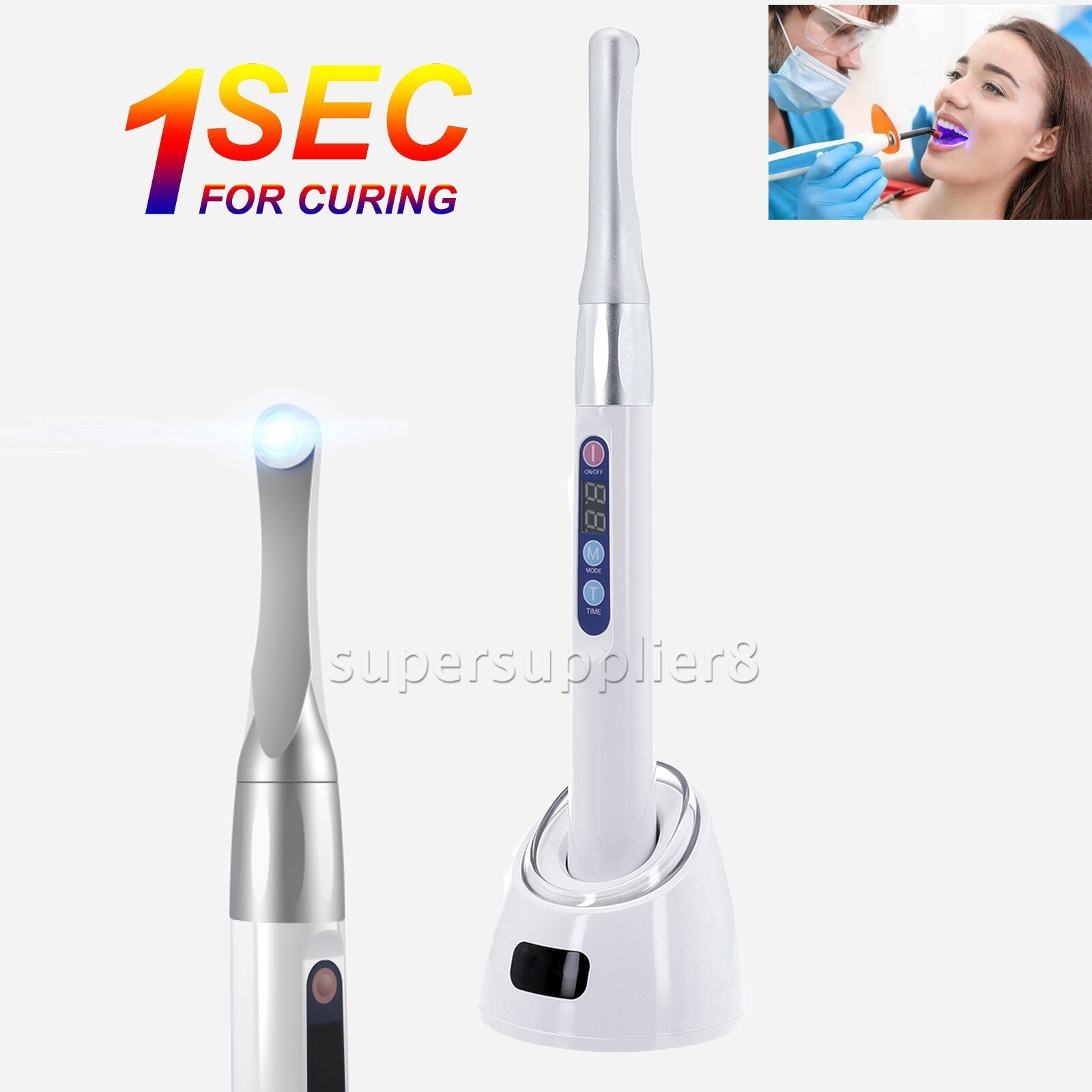 Dental Wireless iLED Curing Light 1 Sec Lamp 2300mw/cm2 I LED Style