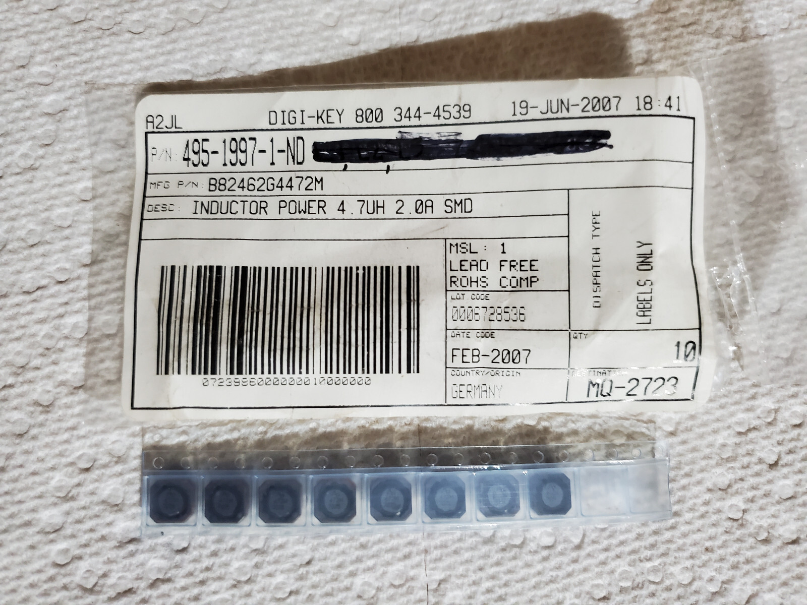 TDK B82462G4472M Fixed Power Inductors (Pack of 8)