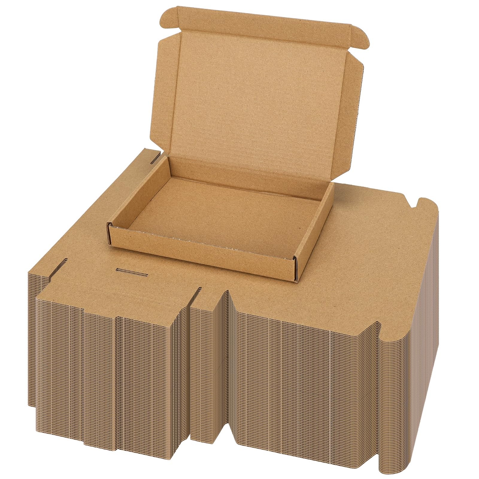 7x5x1 Inch Shipping Boxes 100 Pack Brown Tab Lock Tuck Top Mailer Boxes