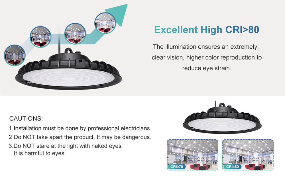 2Pack 200W UFO Led High Bay Light Commercial Factory Warehouse Shop Gym Light