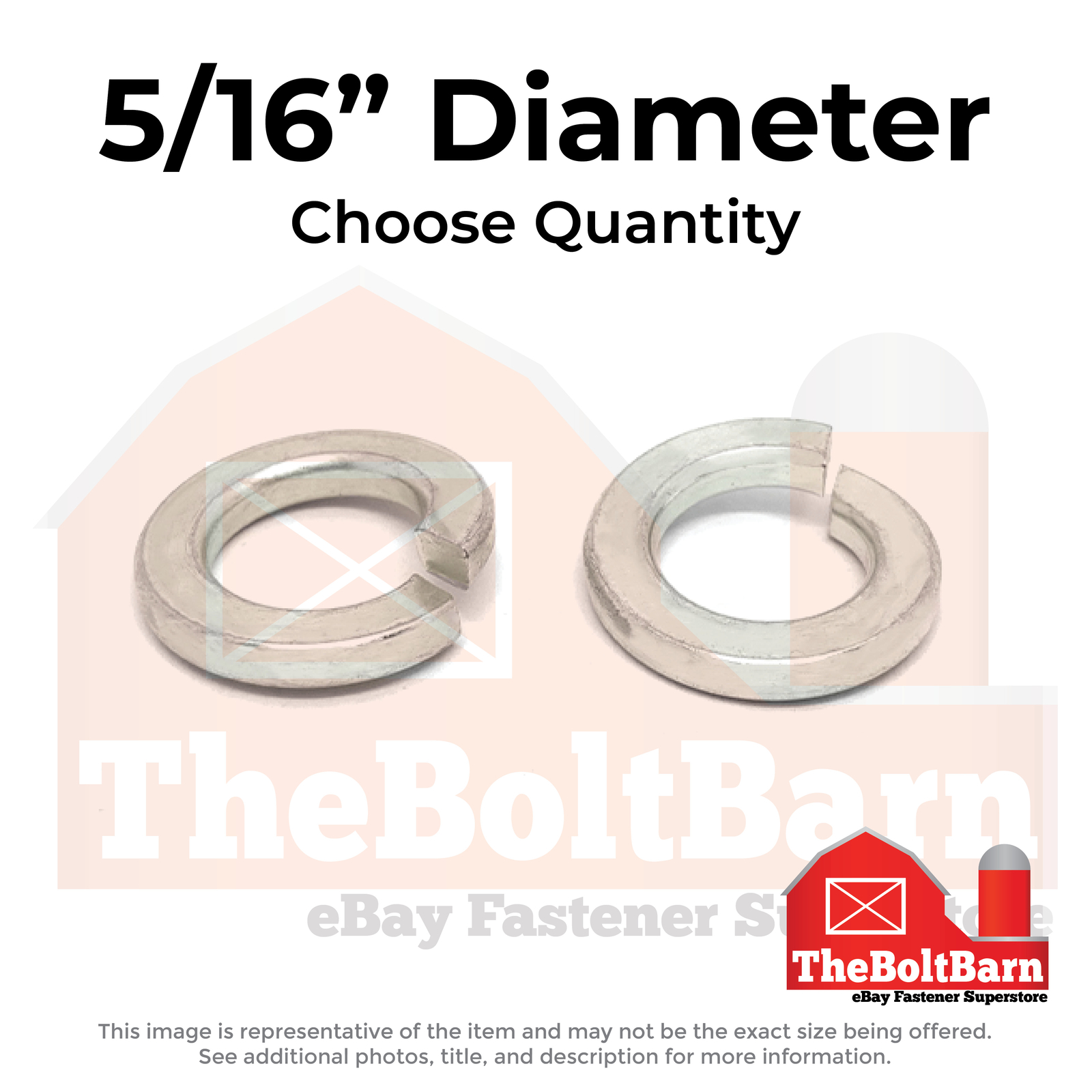 5/16″ Stainless Steel Split Lock Washers (Choose Qty)