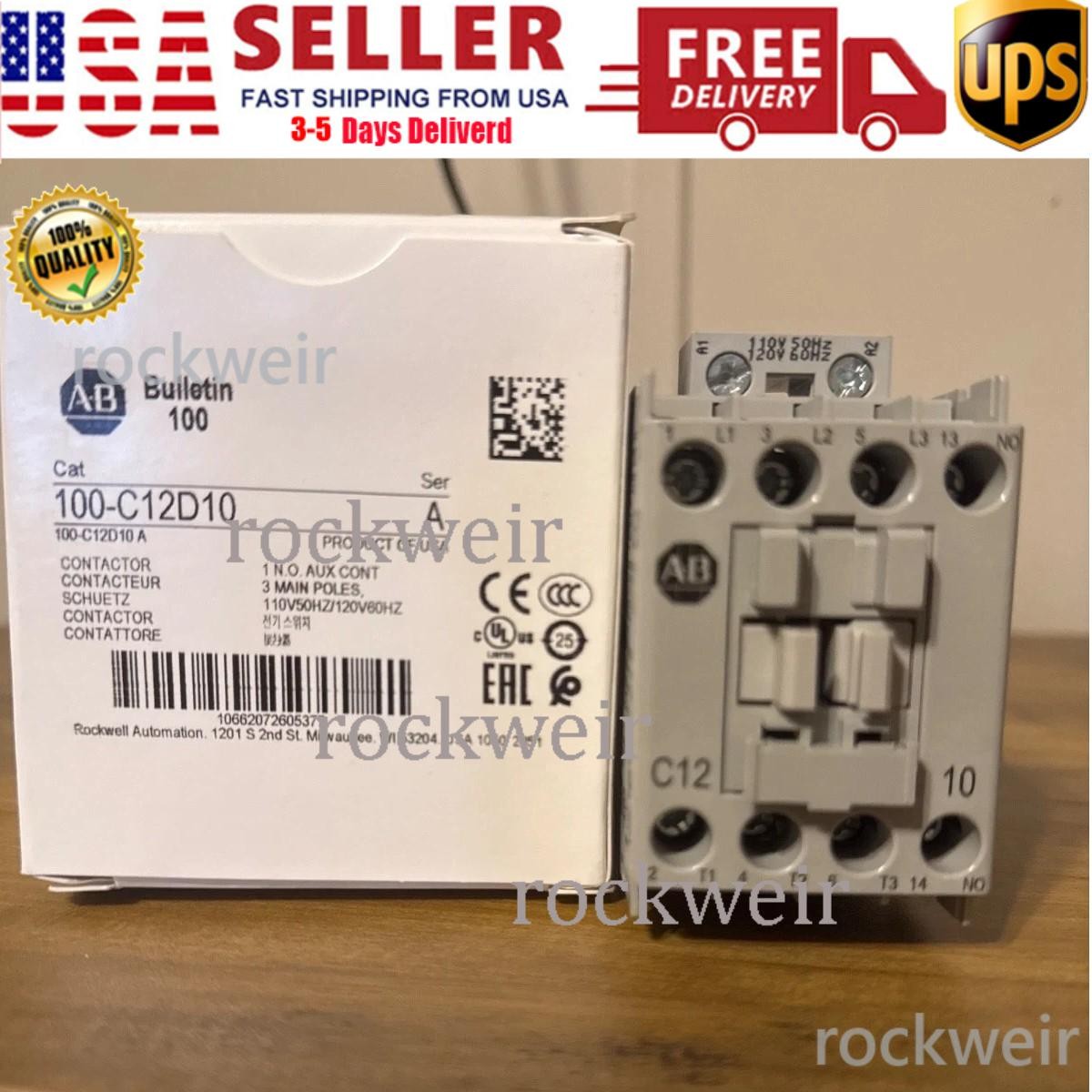 New AB 100-C12D10 /A MCS-C IEC Contactor 12A 110V 50Hz/120V 60Hz USA