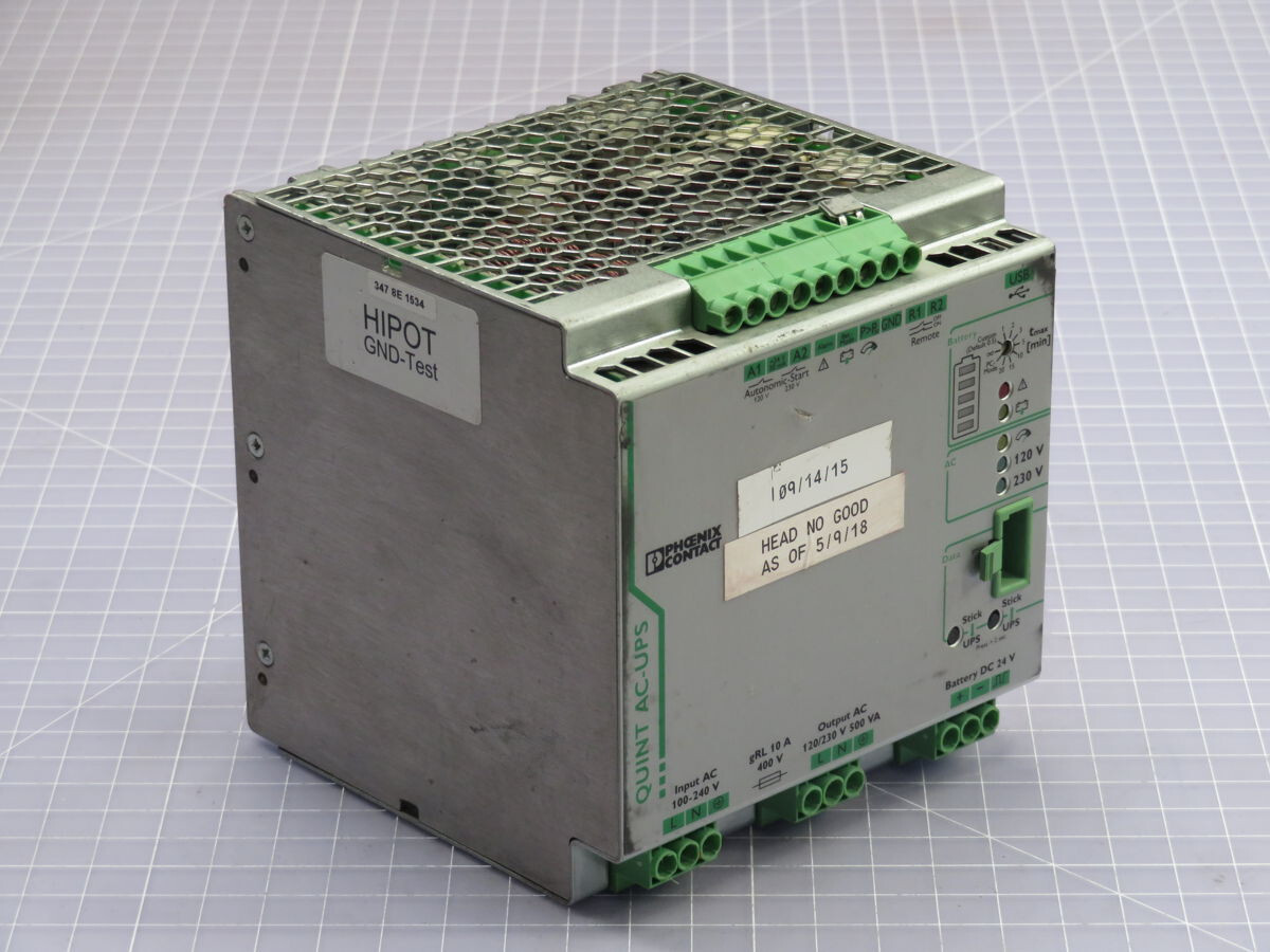 PHOENIX CONTACT QUINT-UPS/1AC/1AC/500VA UNINTERRUPTIBLE POWER SUPPLY T248921