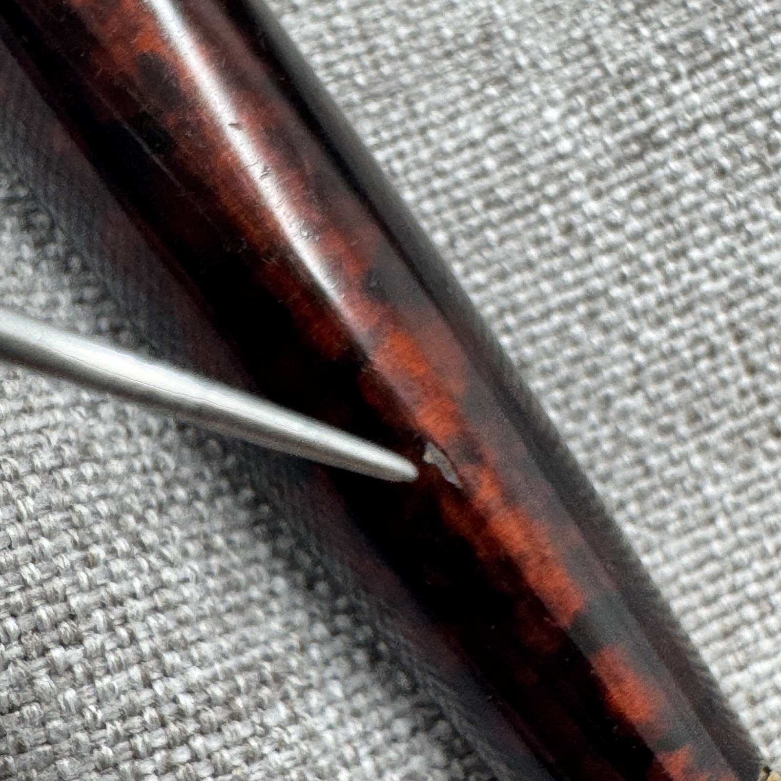 WATERMAN Carène Marine Amber Ballpoint Pen Gold Trim Blue Ink France *READ*