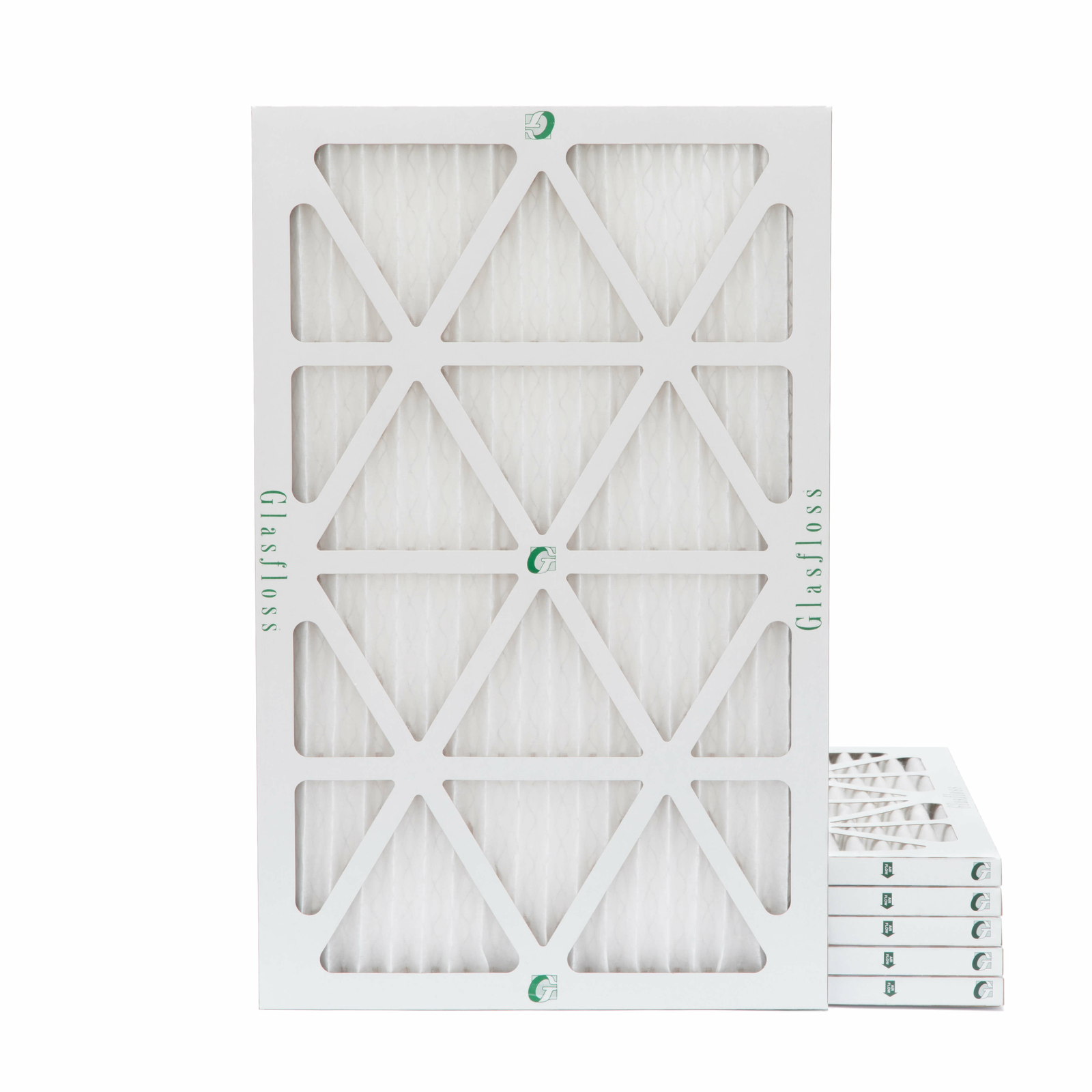 Glasfloss ZL 14x30x1 MERV 10 (FPR 7) Pleated Furnace Air Filters. 6 Pack
