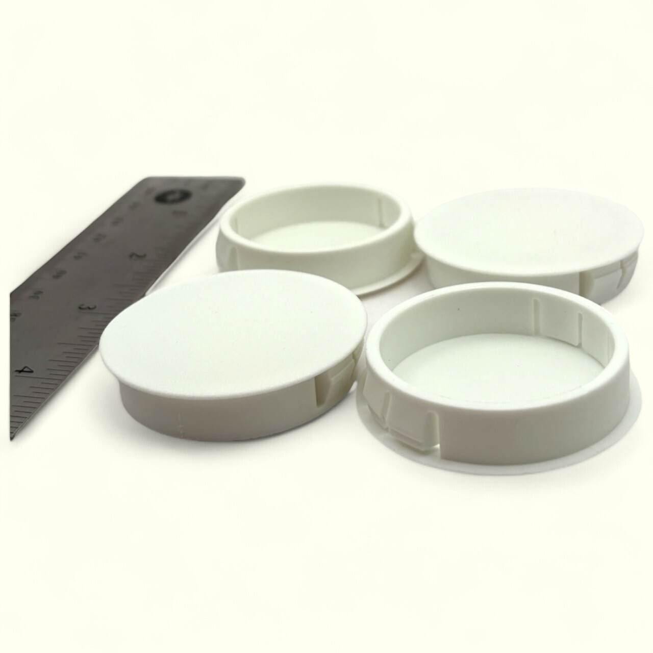 1 3/4″ Hole Nylon Locking Panel Plugs Black/White Dome Cover 1 15/16″ Top Width