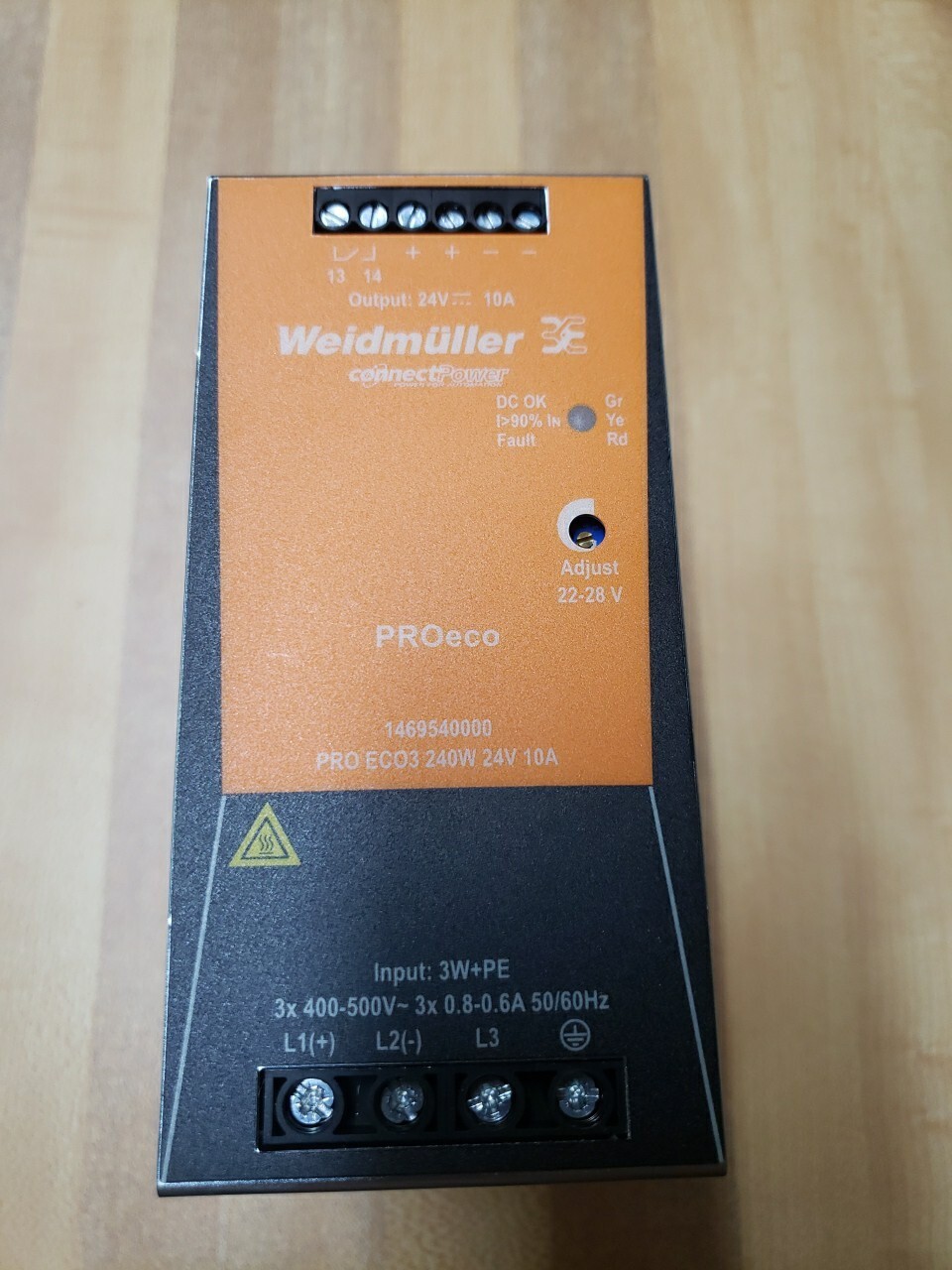 Weidmuller 1469540000 AC/DC DIN RAIL SUPPLY 24V 240W New Open Box Never Used