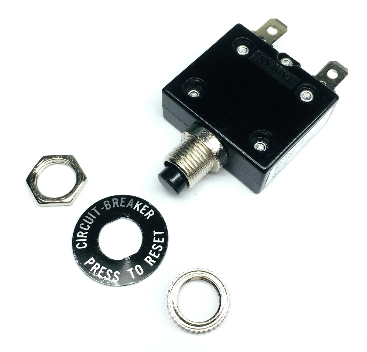 NEW 5 Amp Push Button Thermal Circuit Breaker 12-50V DC 125-250V Volt AC 5A