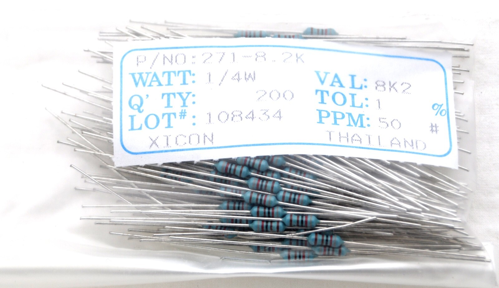 30 Pcs 1/4w Watt 1% Tolerance Metal Film Resistor Selections Val 220 620 to 12k