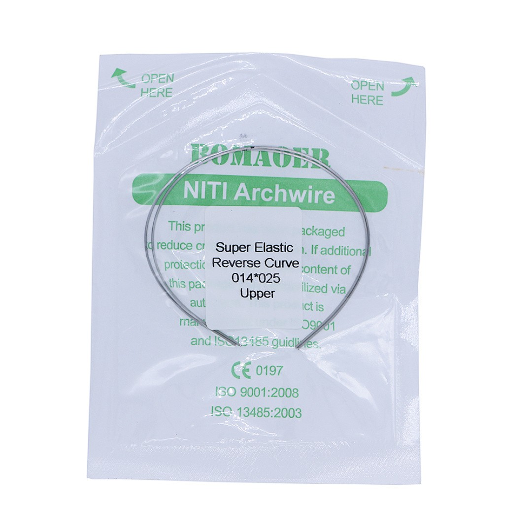 1×Dental Orthodontic Niti Rectangular Arch Wires Reverse Curve 14×25 Upper