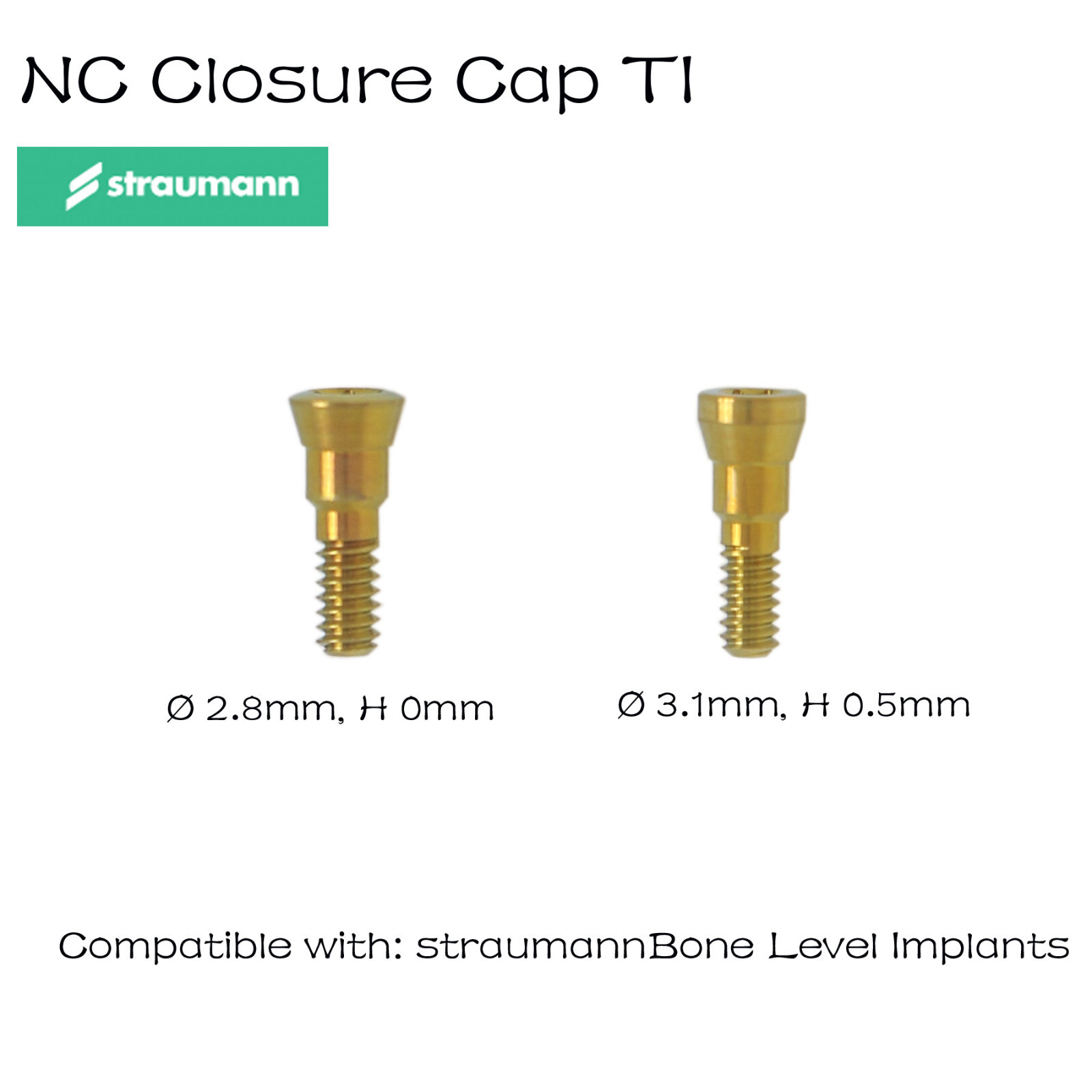 5Pcs/Set US Dental Healing Abutment Cap NC/RC for Straumann ITI-Bone Level NC/RC