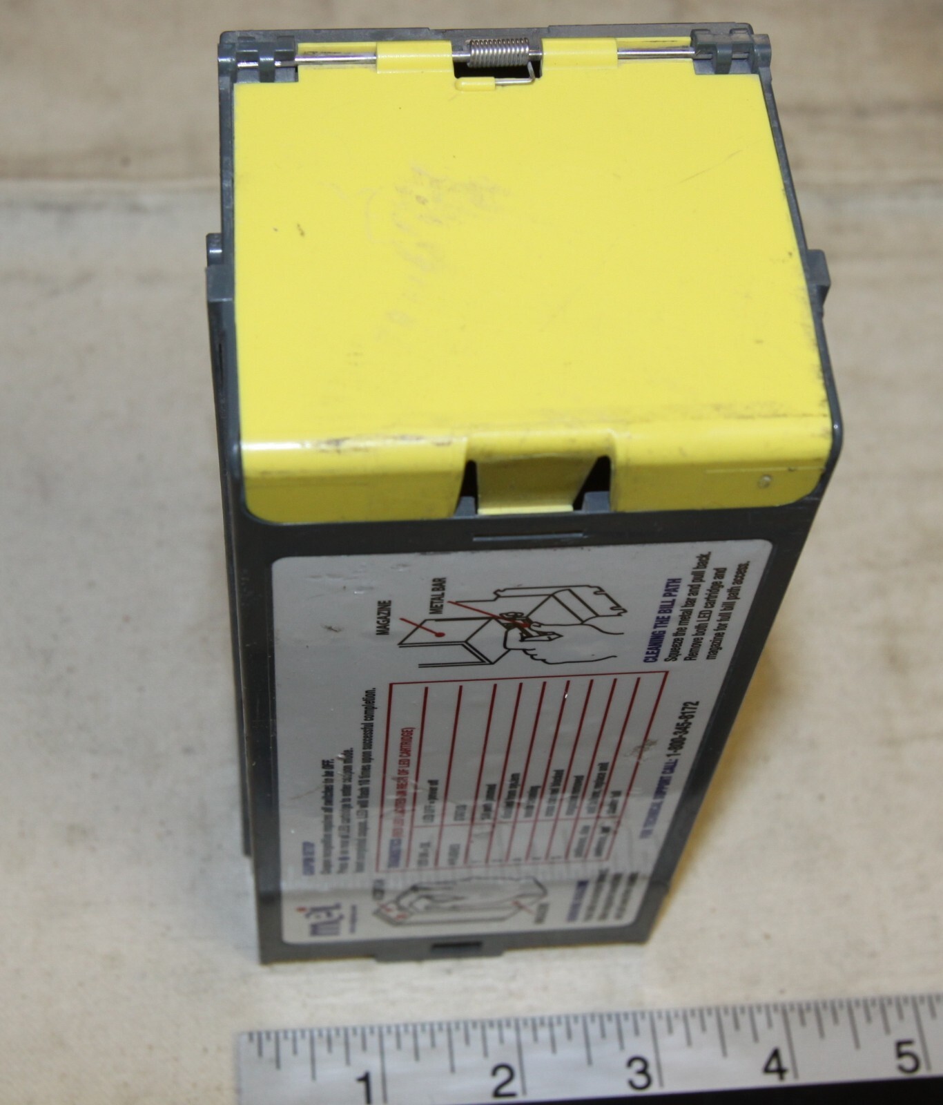 MEI Mars 300 stacker note box for $ bill acceptor validator – yellow gray color
