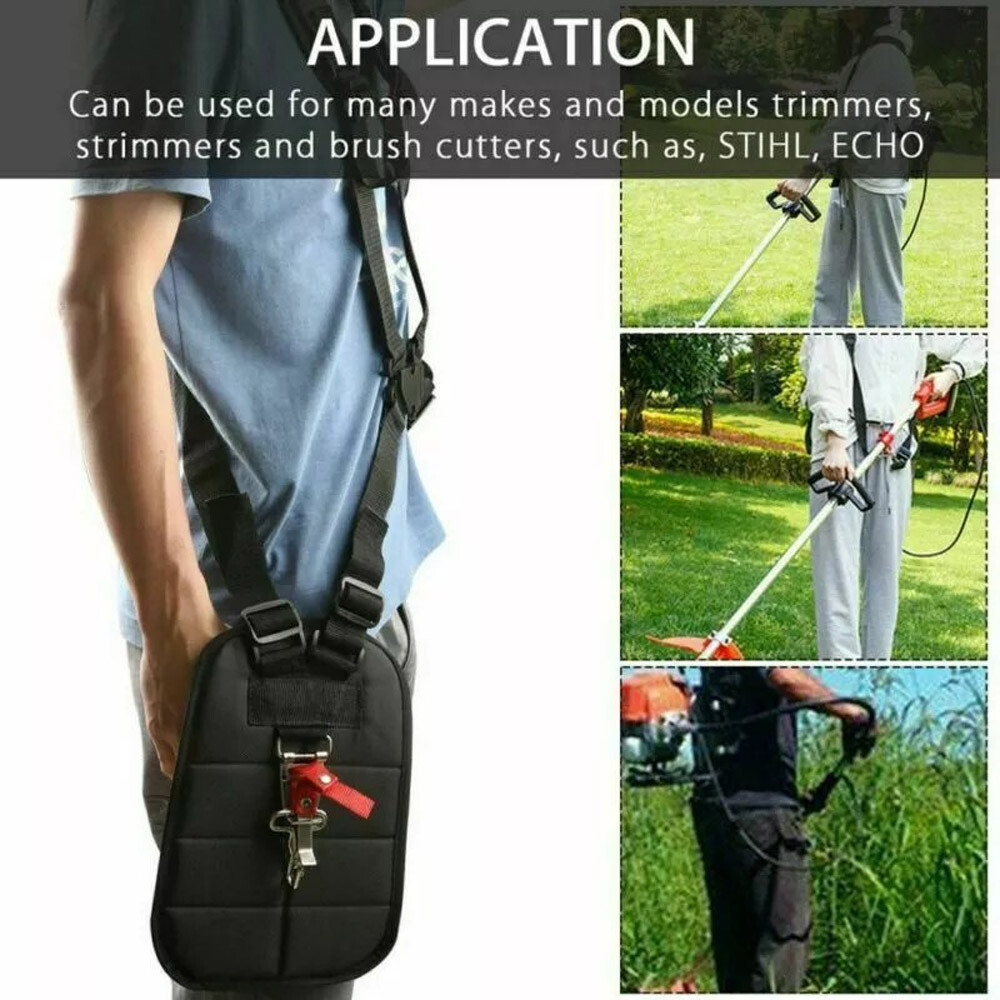Double Shoulder Strimmer Padded Belt Harness Strap for Brush Cutter& Trimmer US