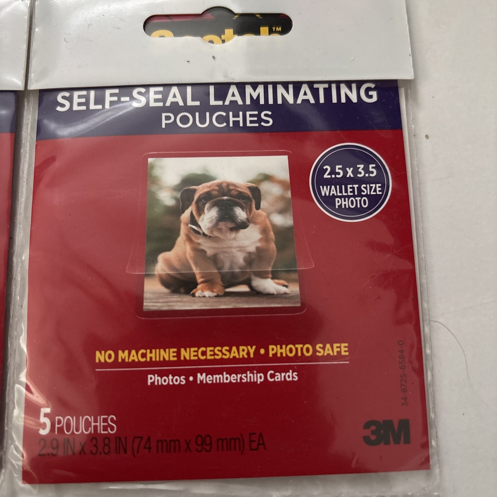 Scotch Self Seal Laminating Pouches 5 Pack Lot Of 6 2.9 In X 3.8 In