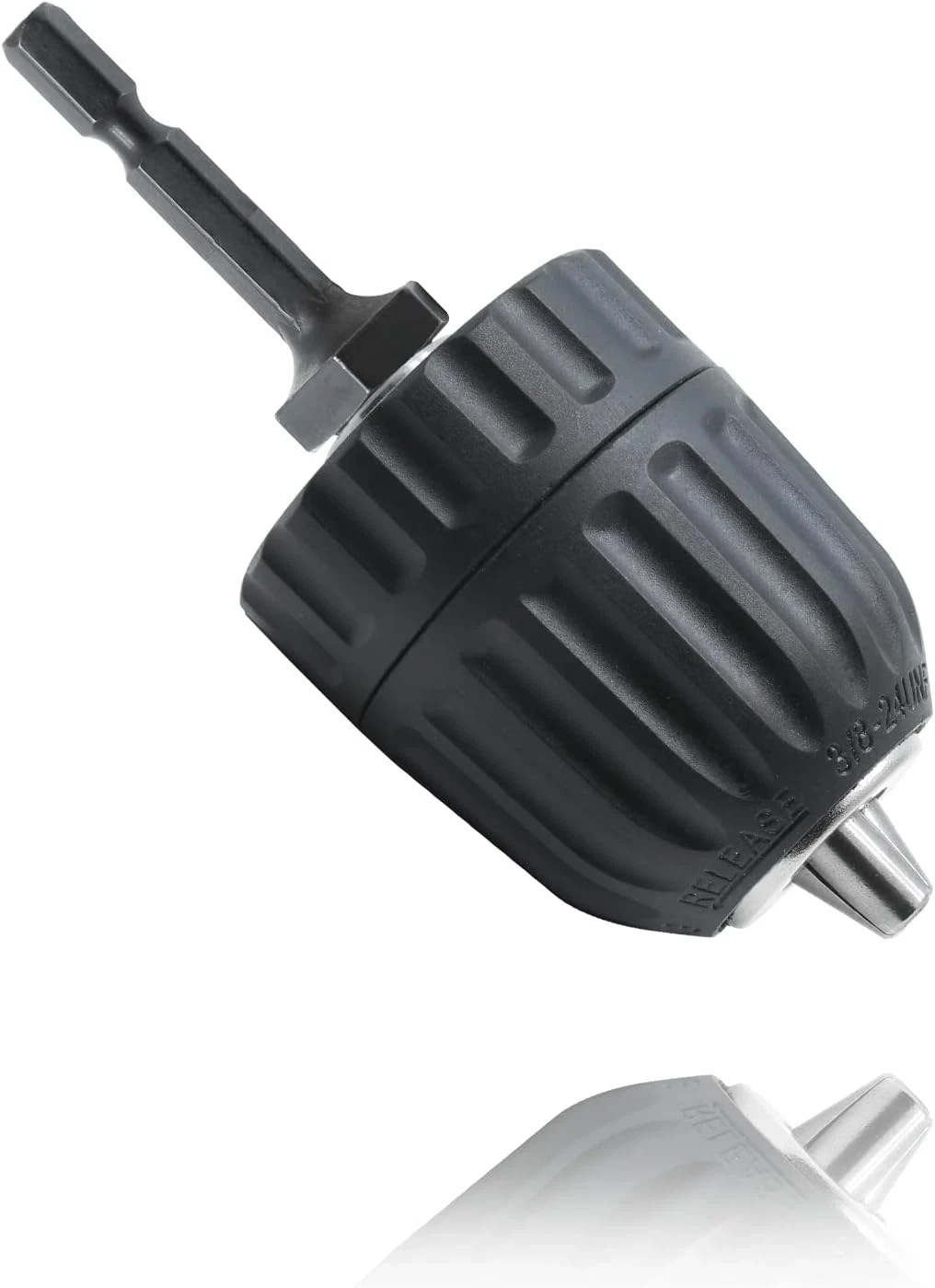 3/8″ Keyless Drill Chuck Adapter with 1/4″ Hex Shank for Impact Drivers