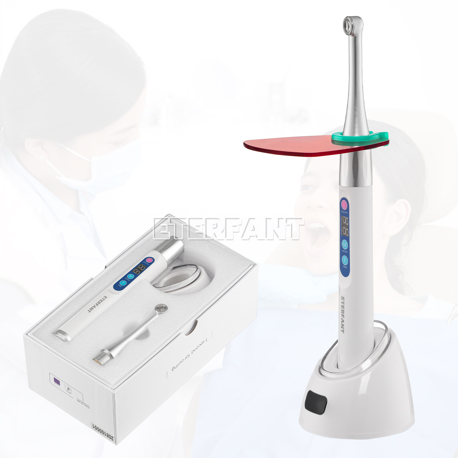 ETERFANT Original Dental iLED 1 Second Cure Curing Light Lamp 2500 MW/CM 2Types